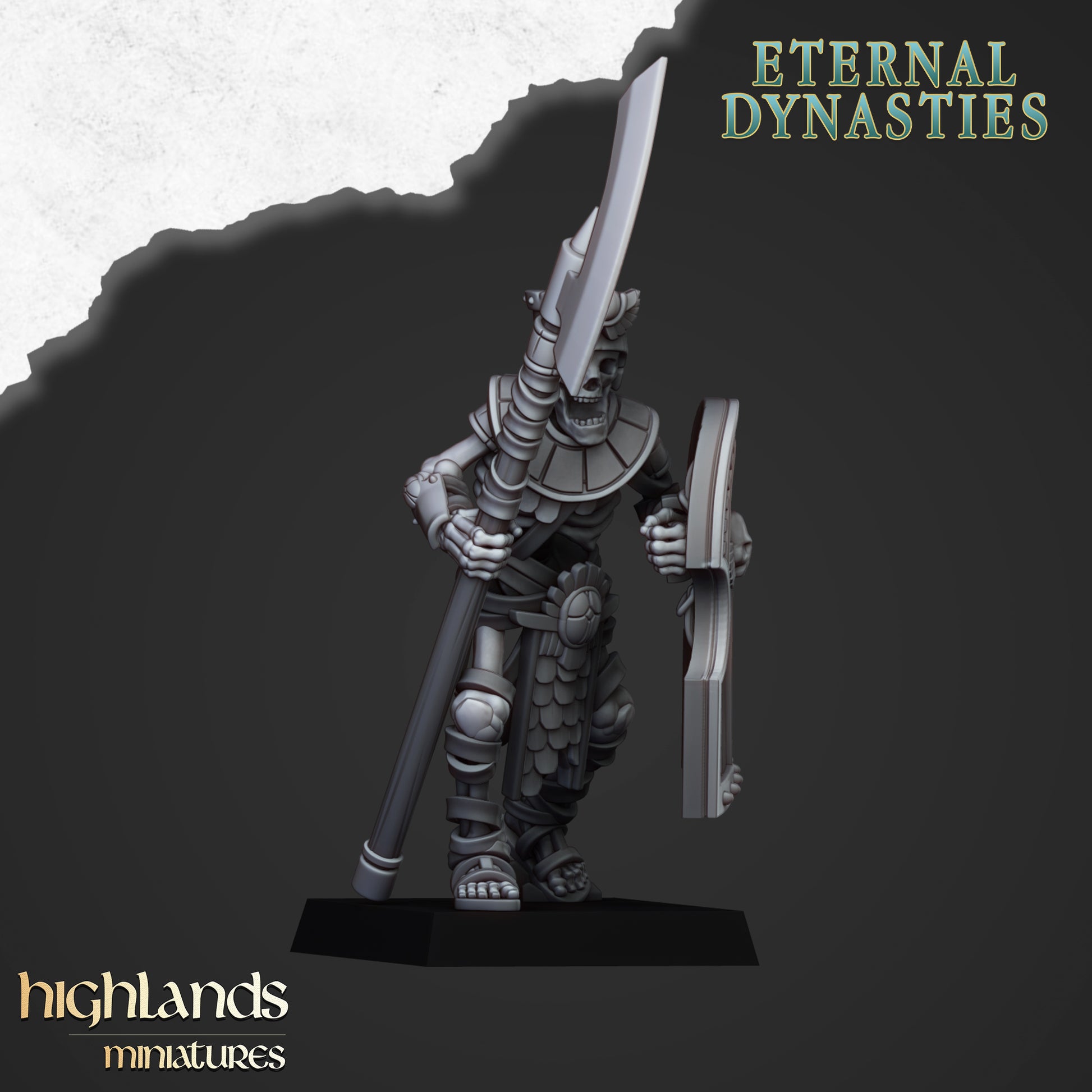 Miniatura Guardia Antigua con Alabardas Reyes Funerarios resina 28mm sin pintar - Drakholm