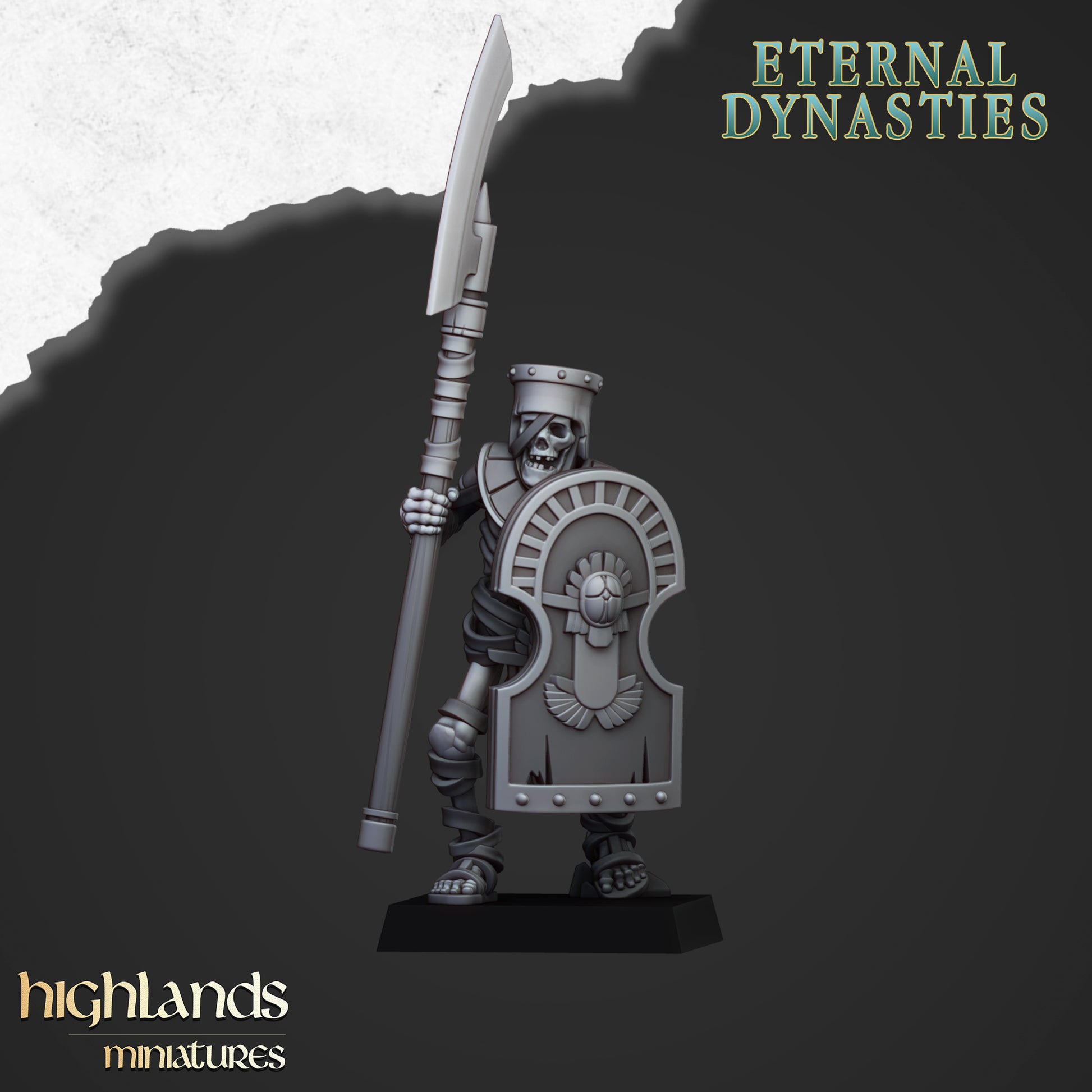 Miniatura Guardia Antigua con Alabardas Reyes Funerarios resina 28mm sin pintar - Drakholm