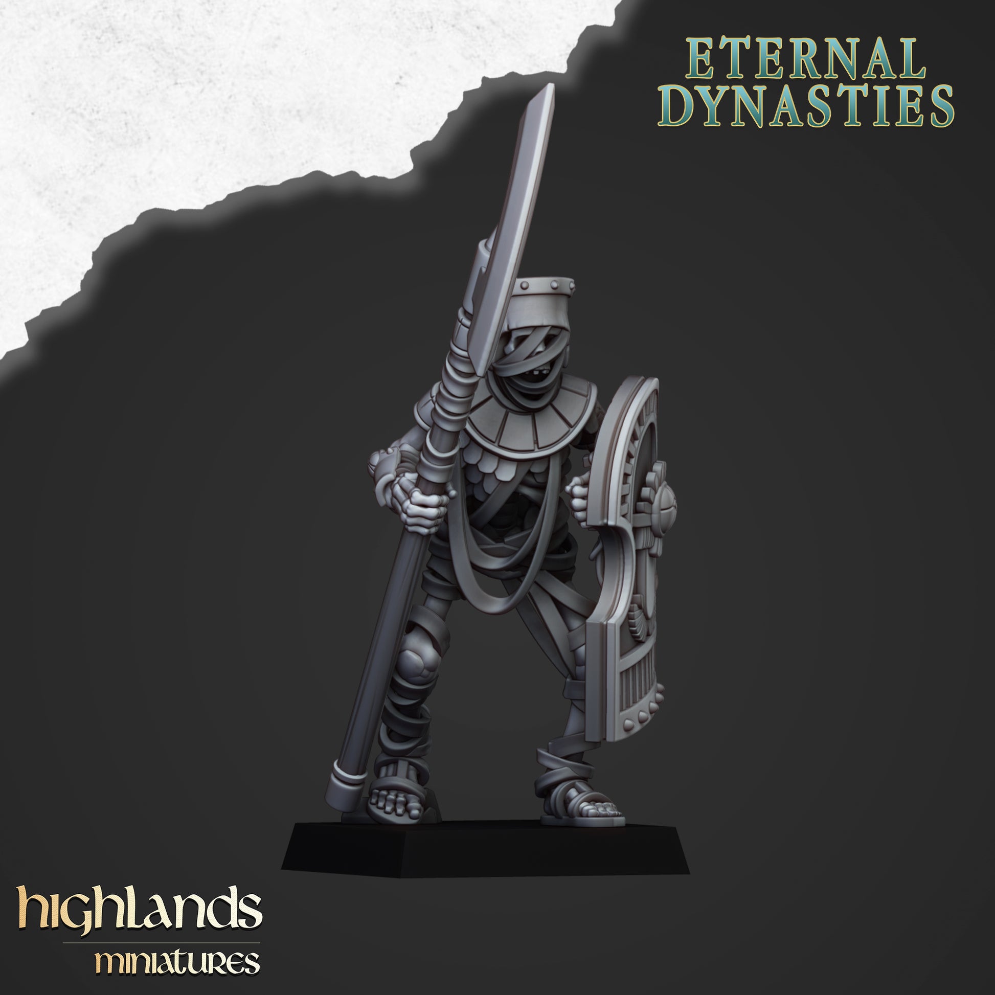Miniatura Guardia Antigua con Alabardas Reyes Funerarios resina 28mm sin pintar - Drakholm