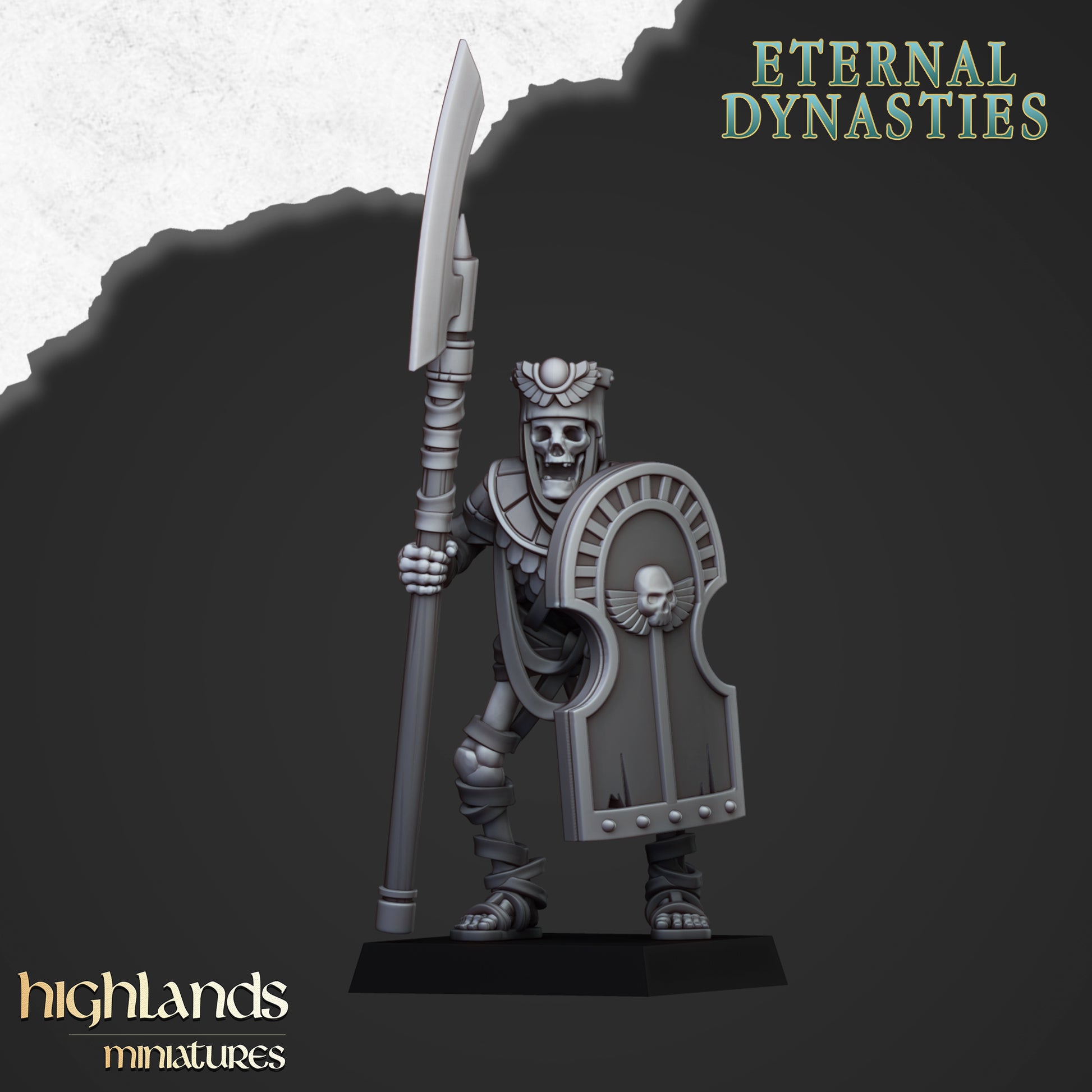 Miniatura Guardia Antigua con Alabardas Reyes Funerarios resina 28mm sin pintar - Drakholm