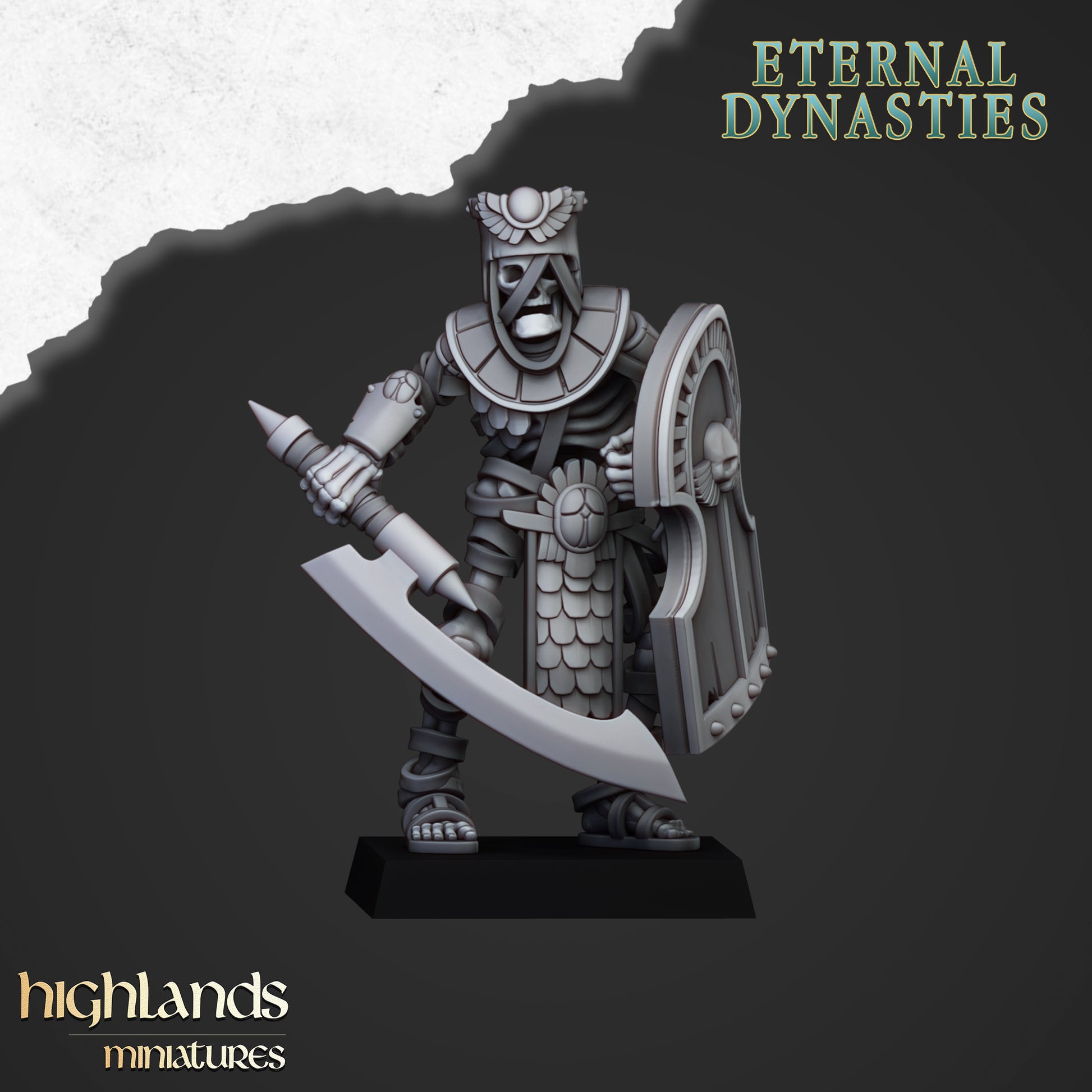 Miniatura Guardia Antigua con Espadas Reyes Funerarios resina 28mm sin pintar - Drakholm