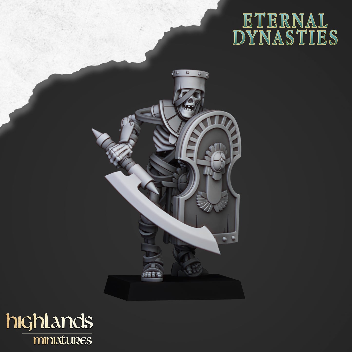 Miniatura Guardia Antigua con Espadas Reyes Funerarios resina 28mm sin pintar - Drakholm