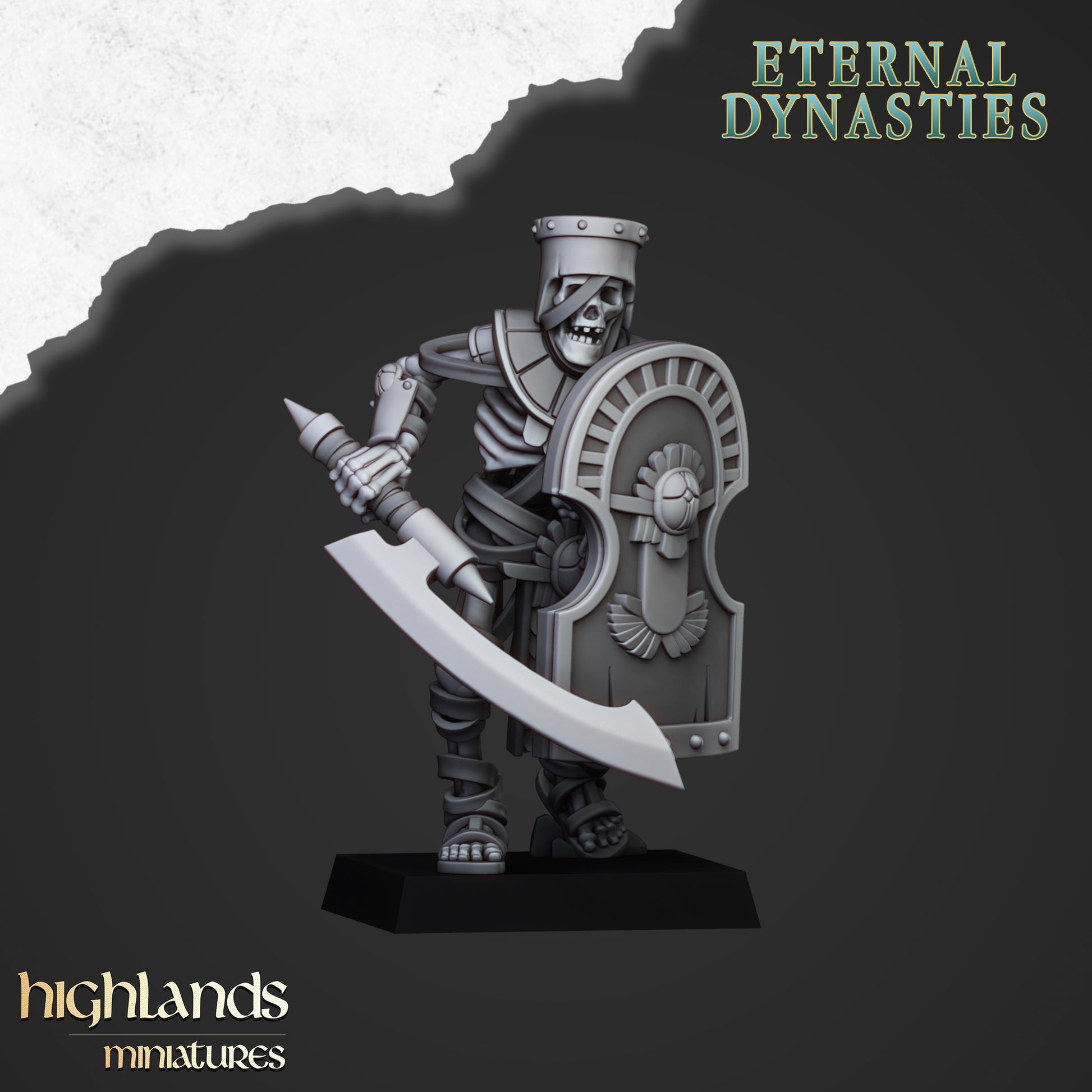 Miniatura Guardia Antigua con Espadas Reyes Funerarios resina 28mm sin pintar - Drakholm