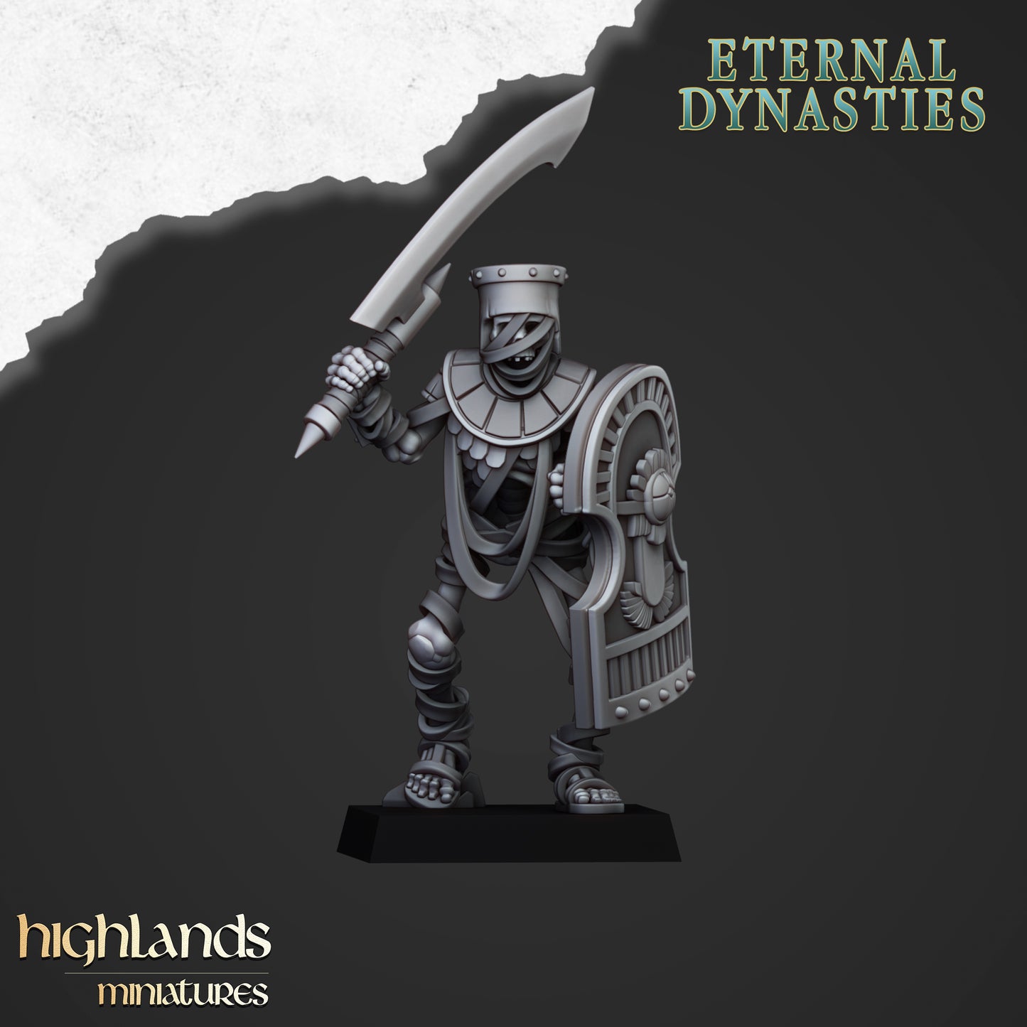 Miniatura Guardia Antigua con Espadas Reyes Funerarios resina 28mm sin pintar - Drakholm