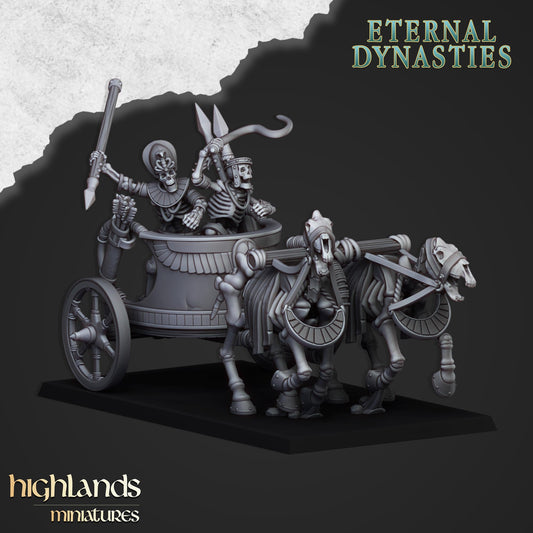 Miniatura Carros Esqueléticos Antiguos Reyes Funerarios resina 28mm sin pintar - Drakholm
