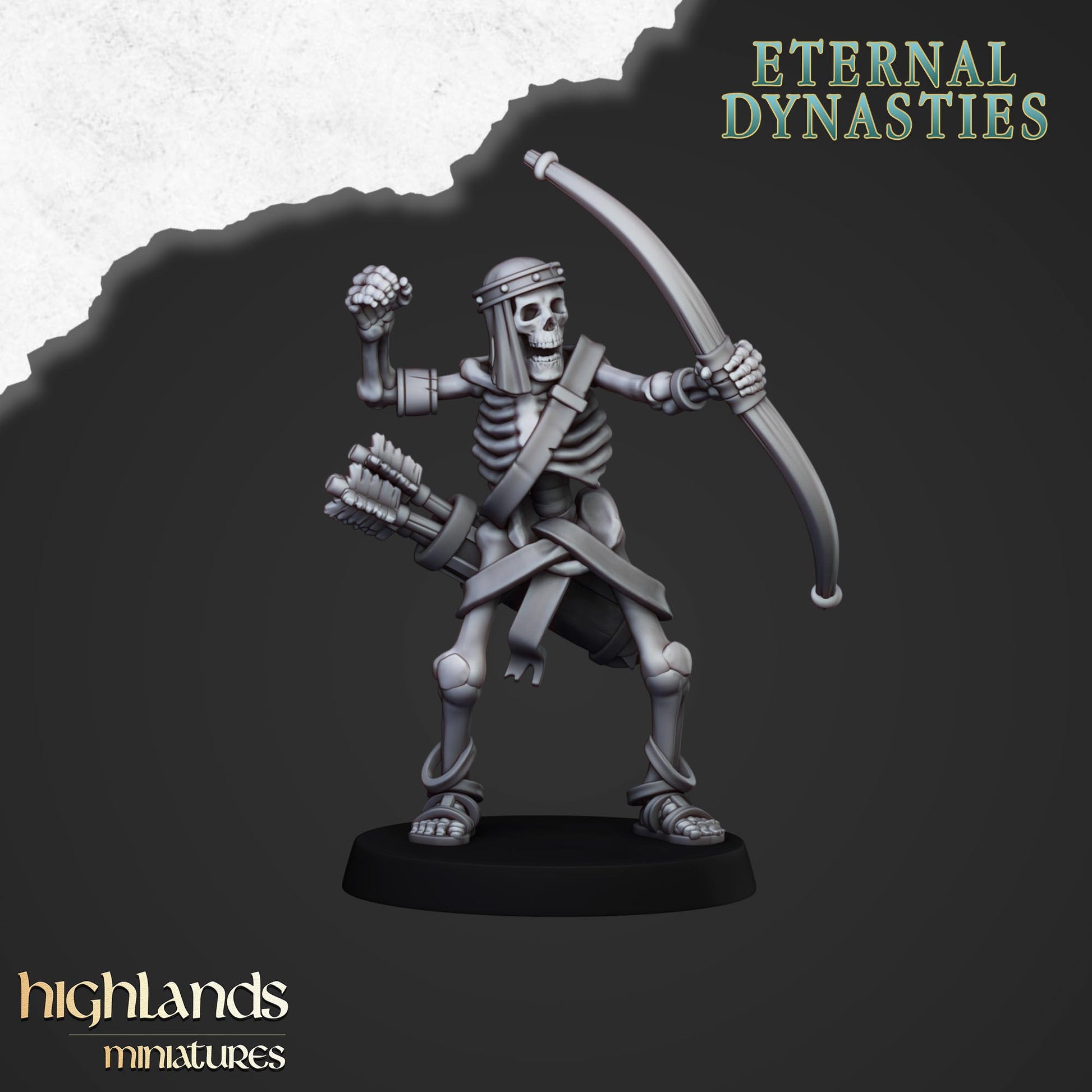 Miniatura Esqueletos Antiguos con Arcos Reyes Funerarios resina 28mm sin pintar - Drakholm