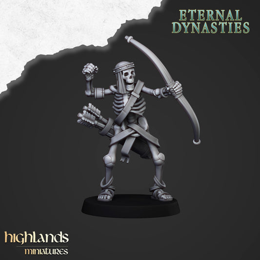 Miniatura Esqueletos Antiguos con Arcos Reyes Funerarios resina 28mm sin pintar - Drakholm