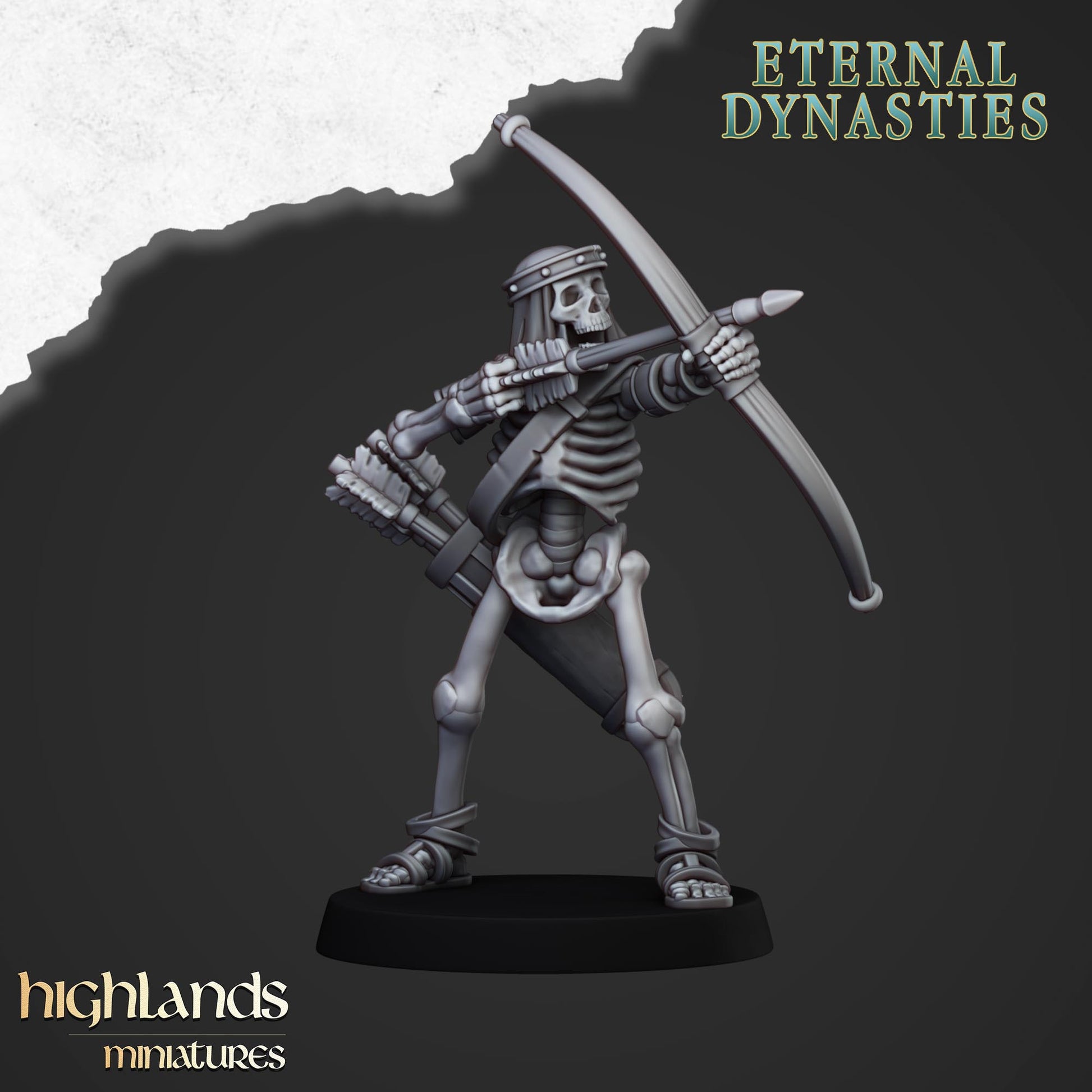 Miniatura Esqueletos Antiguos con Arcos Reyes Funerarios resina 28mm sin pintar - Drakholm