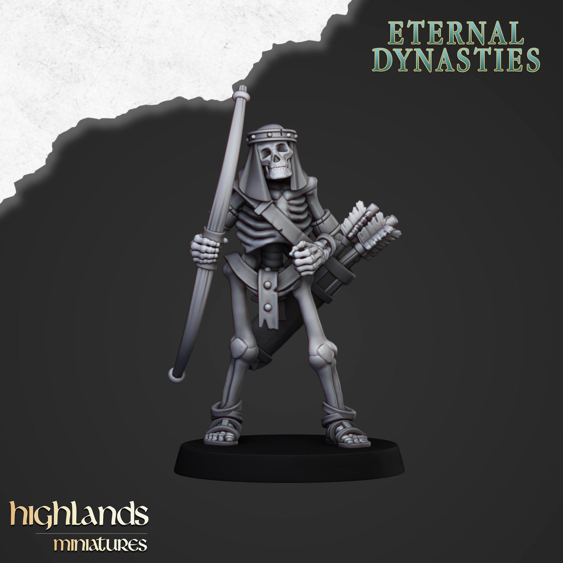 Miniatura Esqueletos Antiguos con Arcos Reyes Funerarios resina 28mm sin pintar - Drakholm
