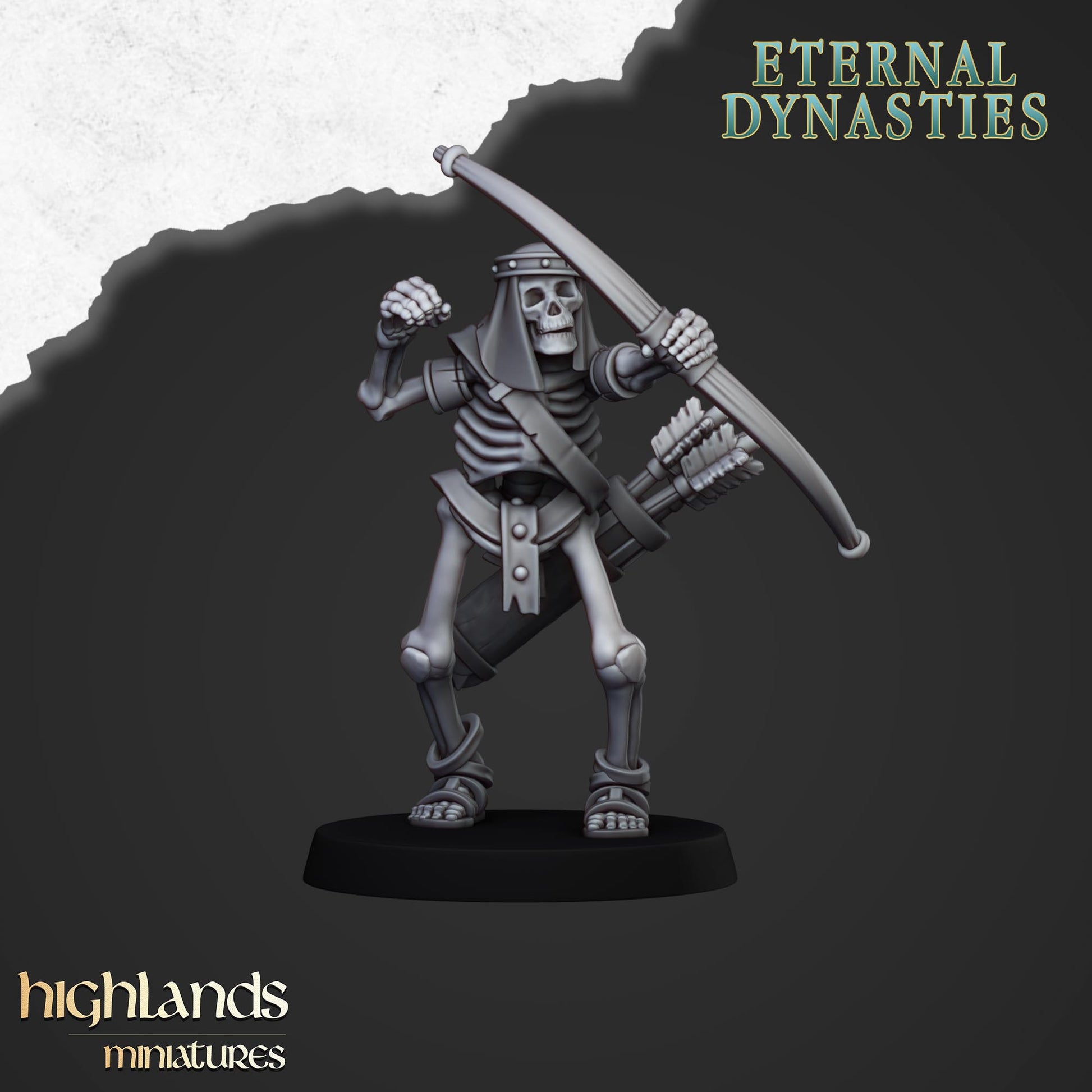 Miniatura Esqueletos Antiguos con Arcos Reyes Funerarios resina 28mm sin pintar - Drakholm
