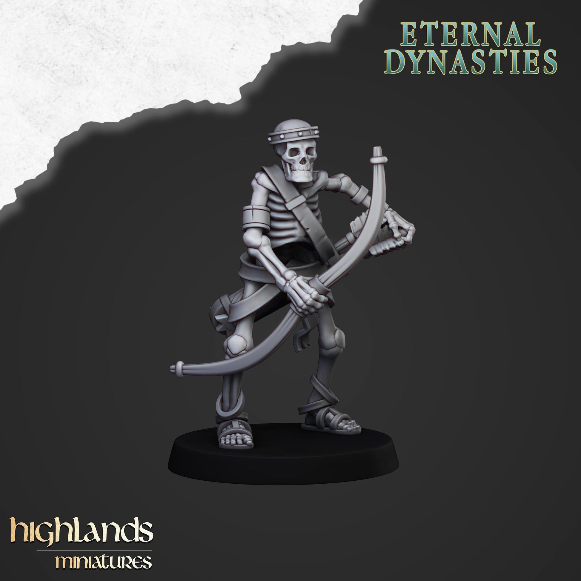 Miniatura Esqueletos Antiguos con Arcos Reyes Funerarios resina 28mm sin pintar - Drakholm