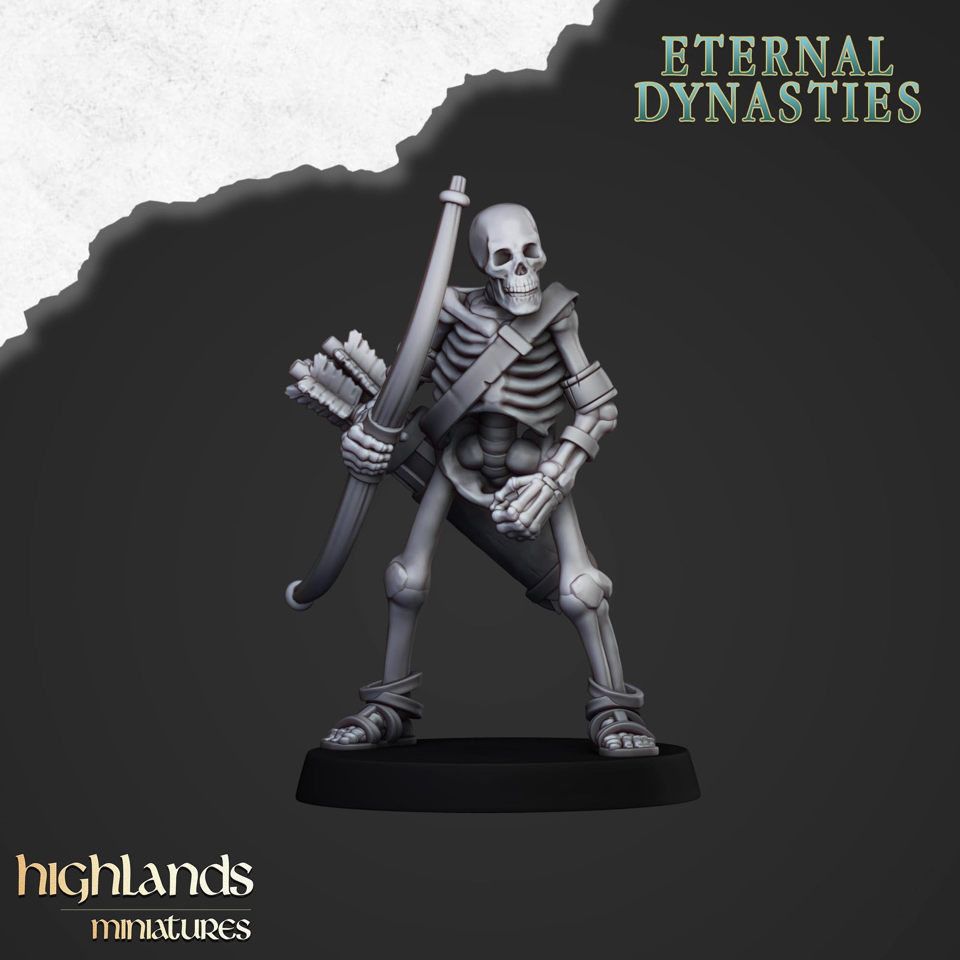 Miniatura Esqueletos Antiguos con Arcos Reyes Funerarios resina 28mm sin pintar - Drakholm