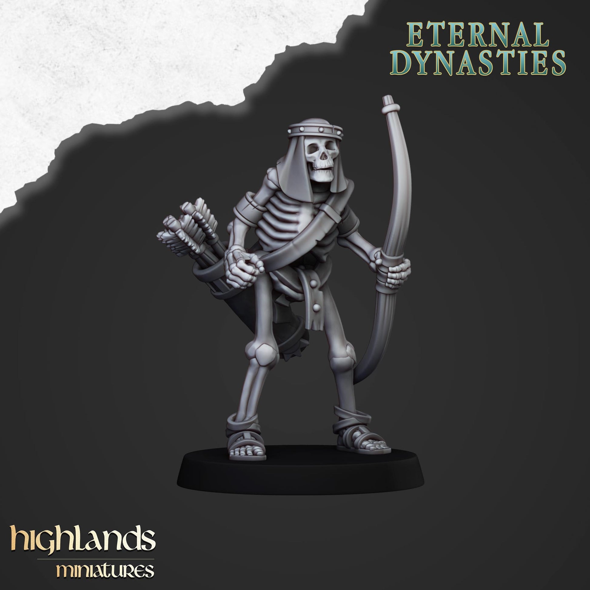 Miniatura Esqueletos Antiguos con Arcos Reyes Funerarios resina 28mm sin pintar - Drakholm