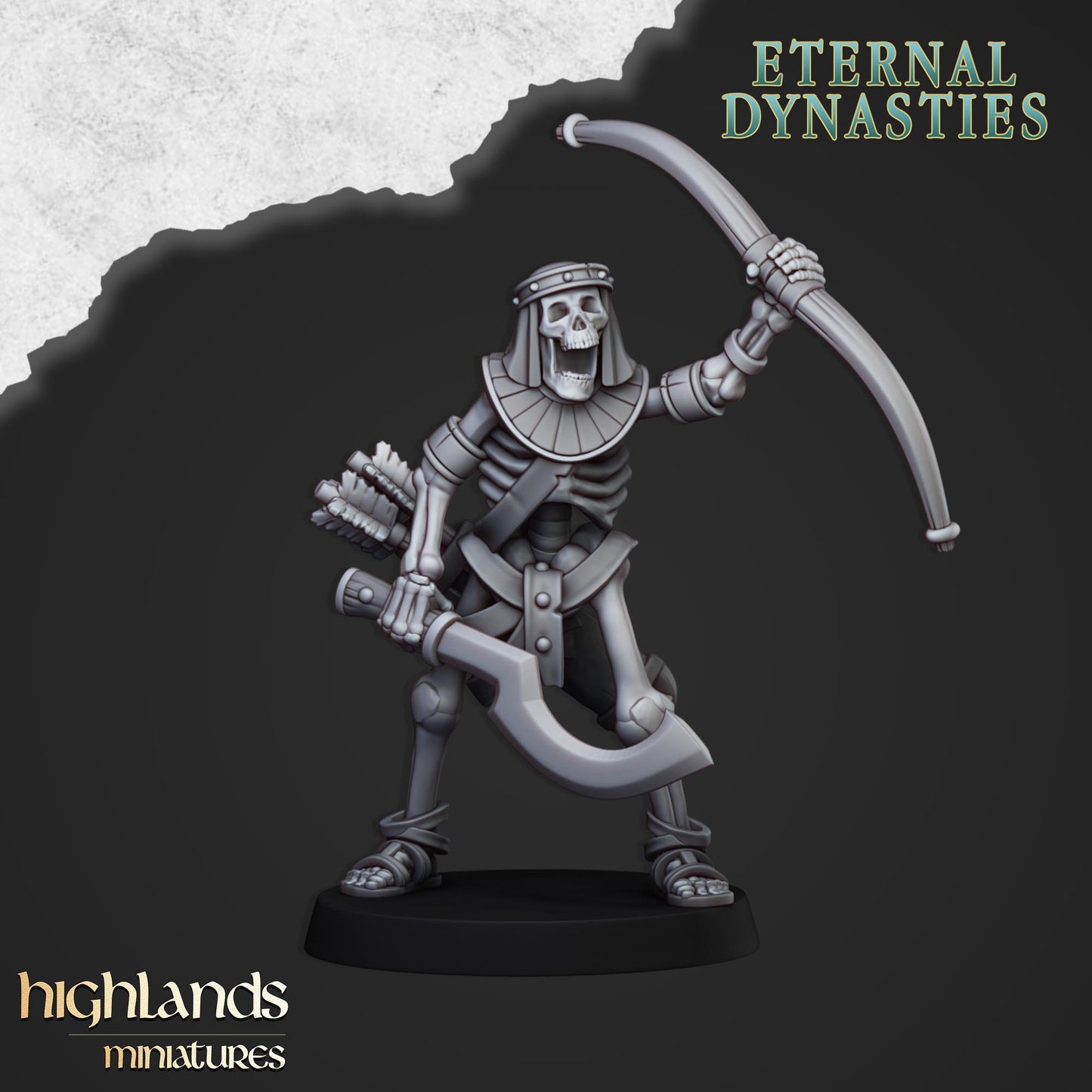 Miniatura Esqueletos Antiguos con Arcos Reyes Funerarios resina 28mm sin pintar - Drakholm