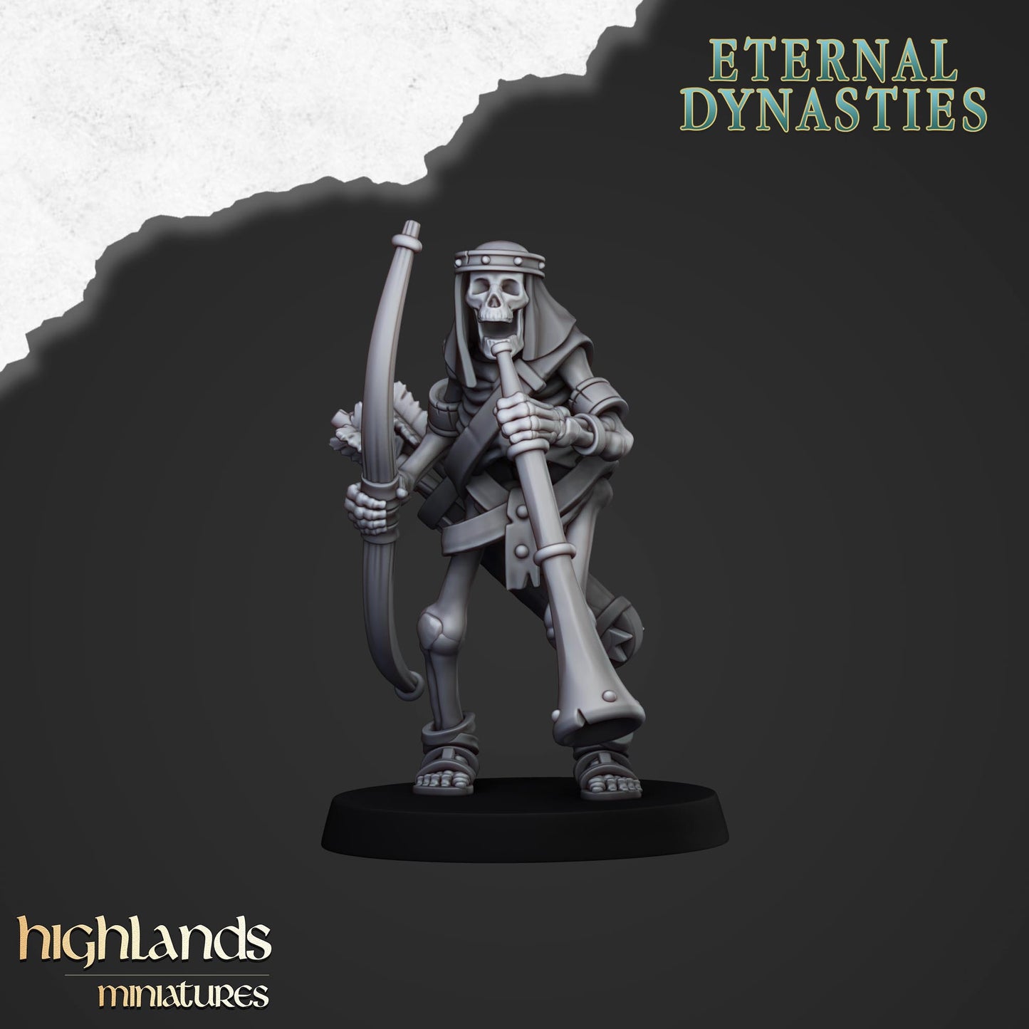 Miniatura Esqueletos Antiguos con Arcos Reyes Funerarios resina 28mm sin pintar - Drakholm