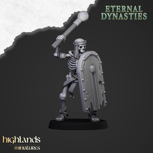 Miniatura Esqueletos Antiguos Cuerpo a Cuerpo Reyes Funerarios resina 28mm sin pintar - Drakholm