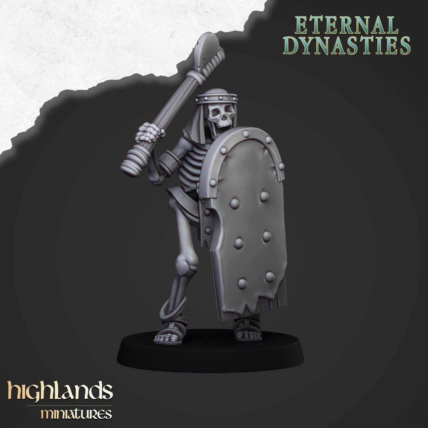 Miniatura Esqueletos Antiguos Cuerpo a Cuerpo Reyes Funerarios resina 28mm sin pintar - Drakholm