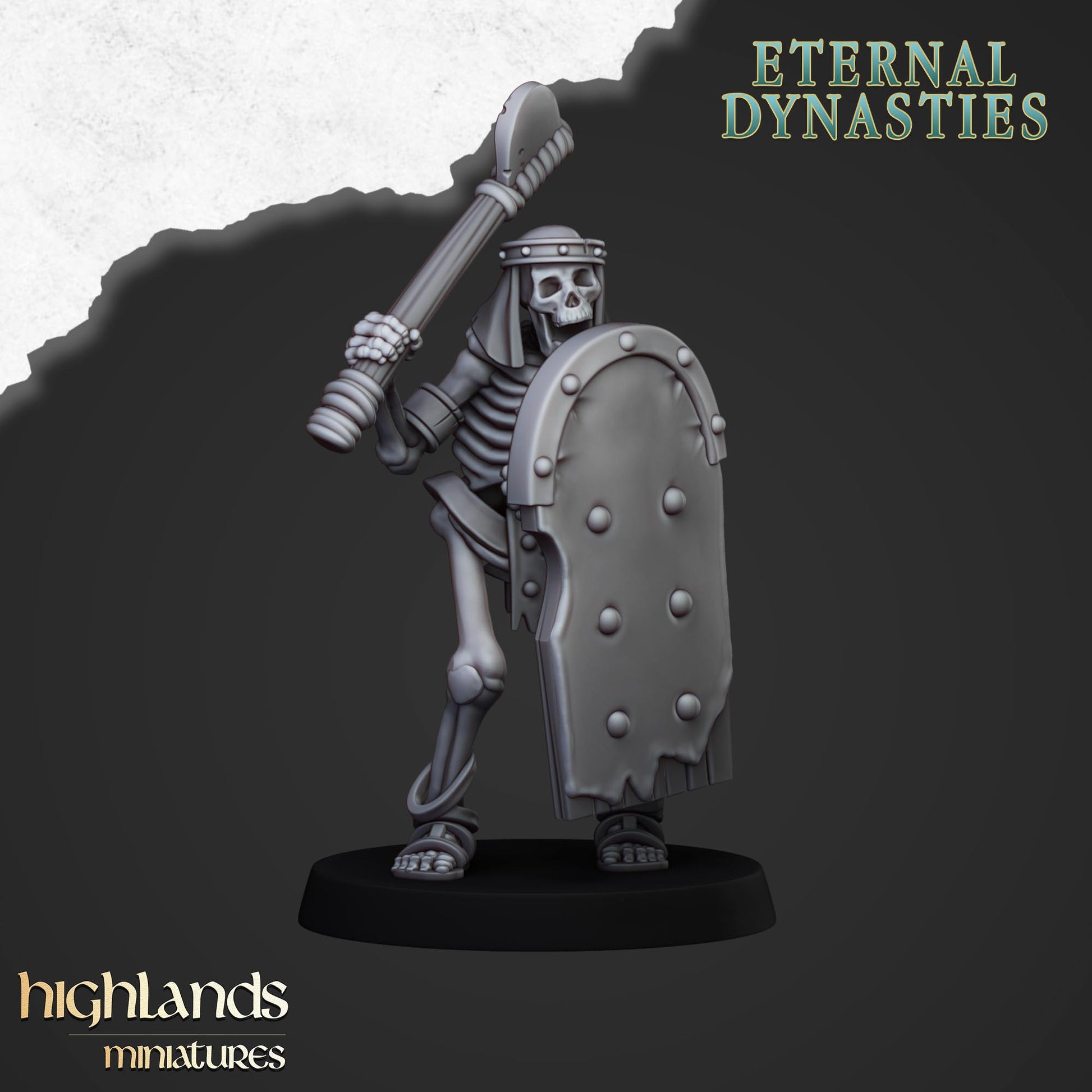 Miniatura Esqueletos Antiguos Cuerpo a Cuerpo Reyes Funerarios resina 28mm sin pintar - Drakholm