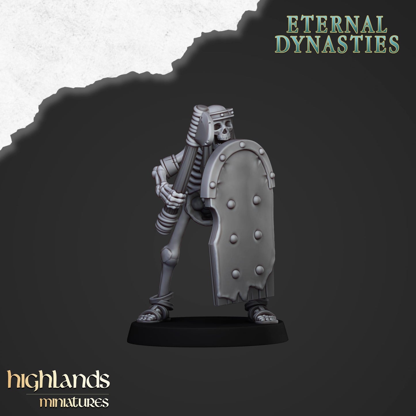 Miniatura Esqueletos Antiguos Cuerpo a Cuerpo Reyes Funerarios resina 28mm sin pintar - Drakholm