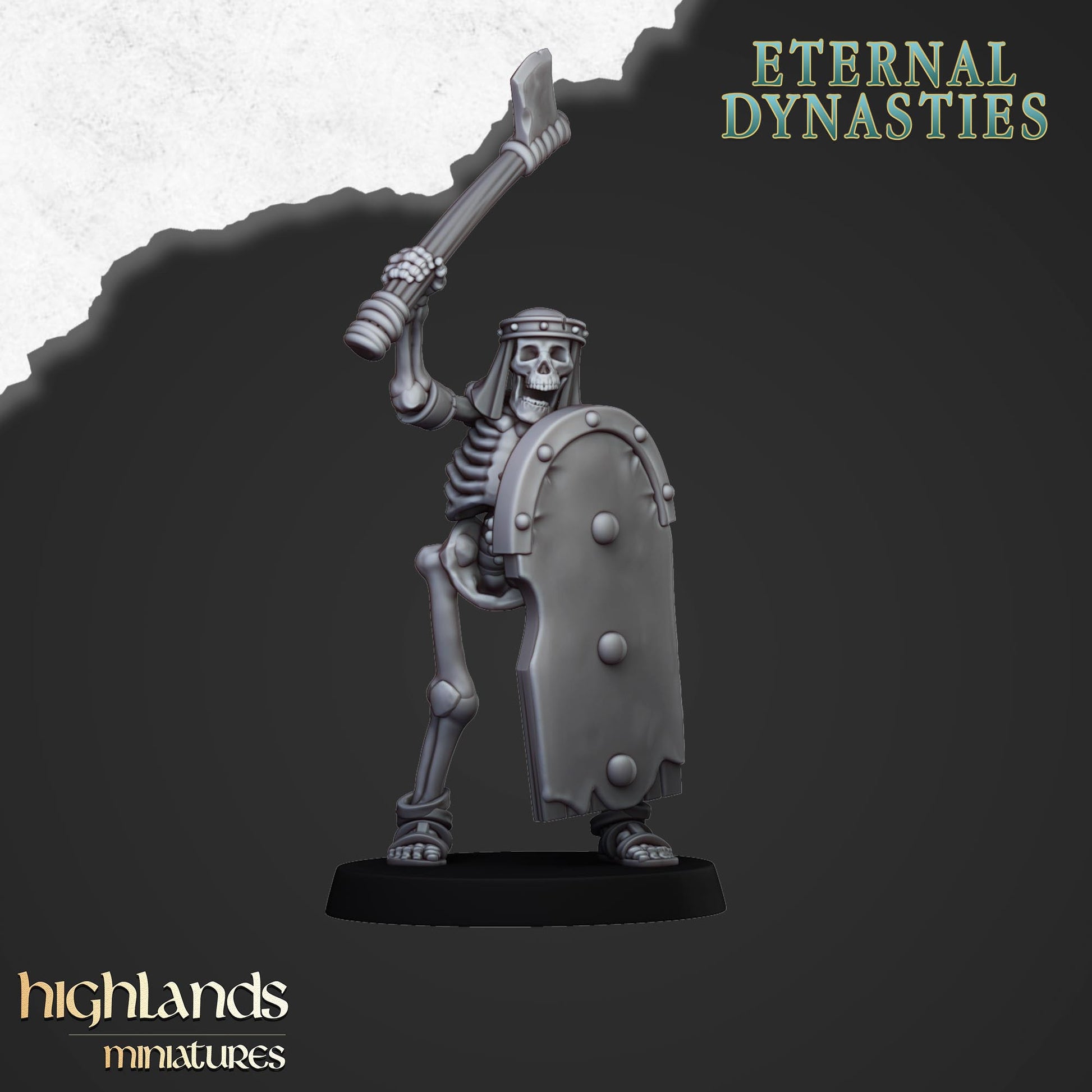 Miniatura Esqueletos Antiguos Cuerpo a Cuerpo Reyes Funerarios resina 28mm sin pintar - Drakholm