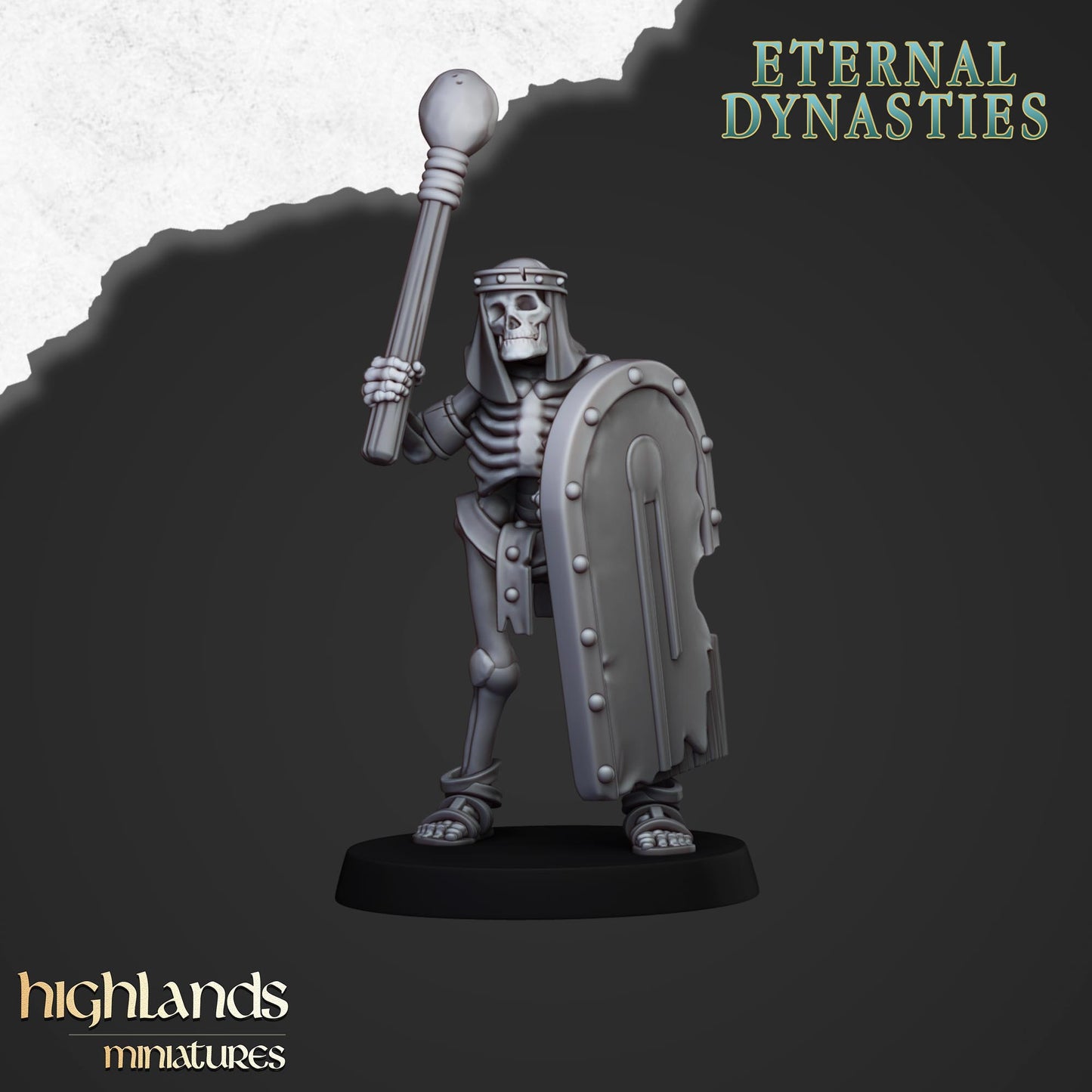 Miniatura Esqueletos Antiguos Cuerpo a Cuerpo Reyes Funerarios resina 28mm sin pintar - Drakholm
