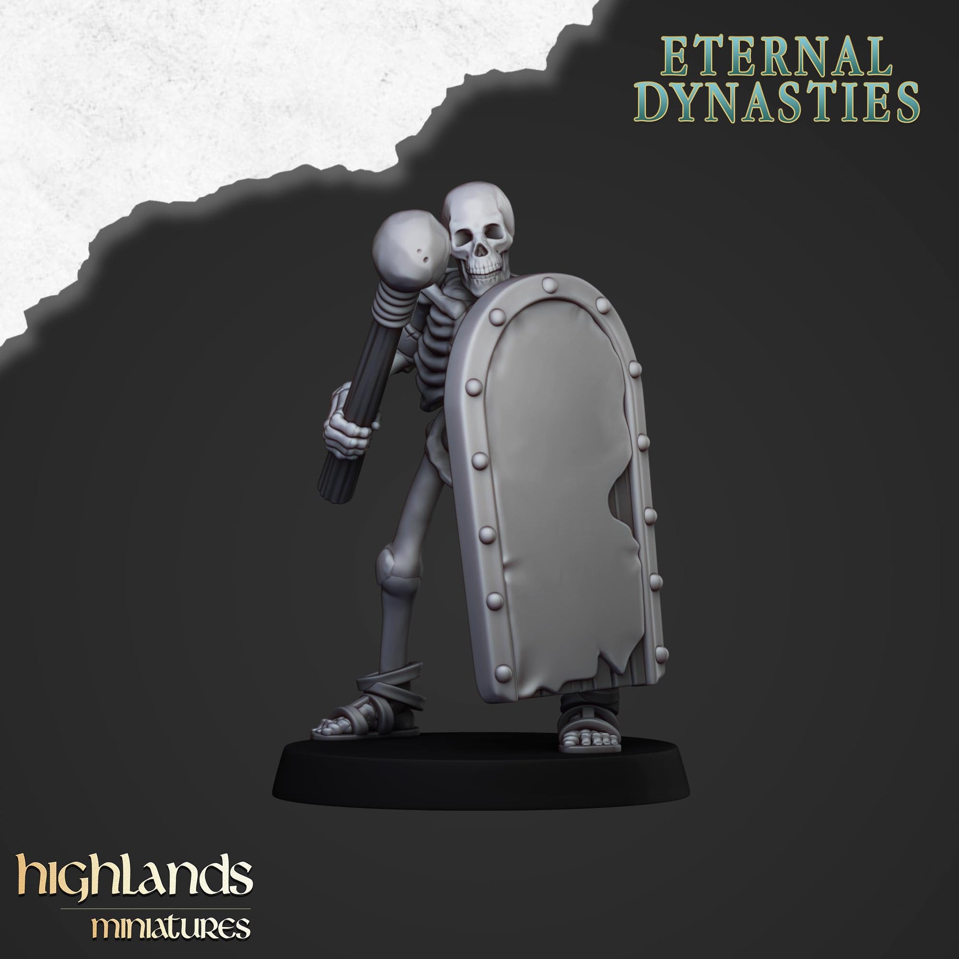 Miniatura Esqueletos Antiguos Cuerpo a Cuerpo Reyes Funerarios resina 28mm sin pintar - Drakholm