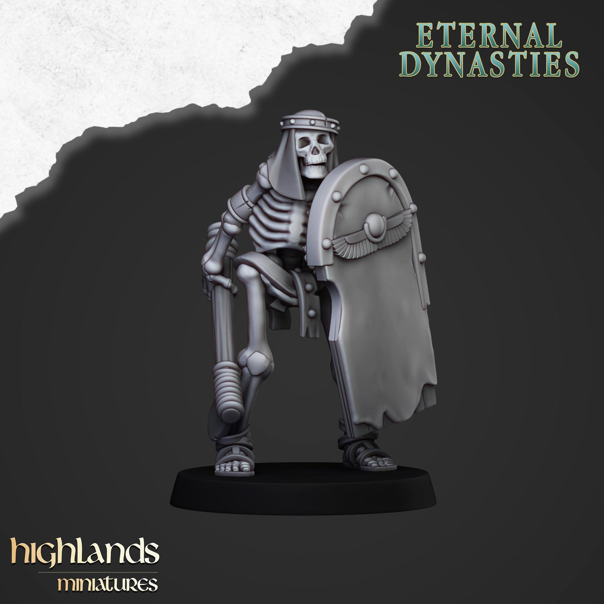 Miniatura Esqueletos Antiguos Cuerpo a Cuerpo Reyes Funerarios resina 28mm sin pintar - Drakholm