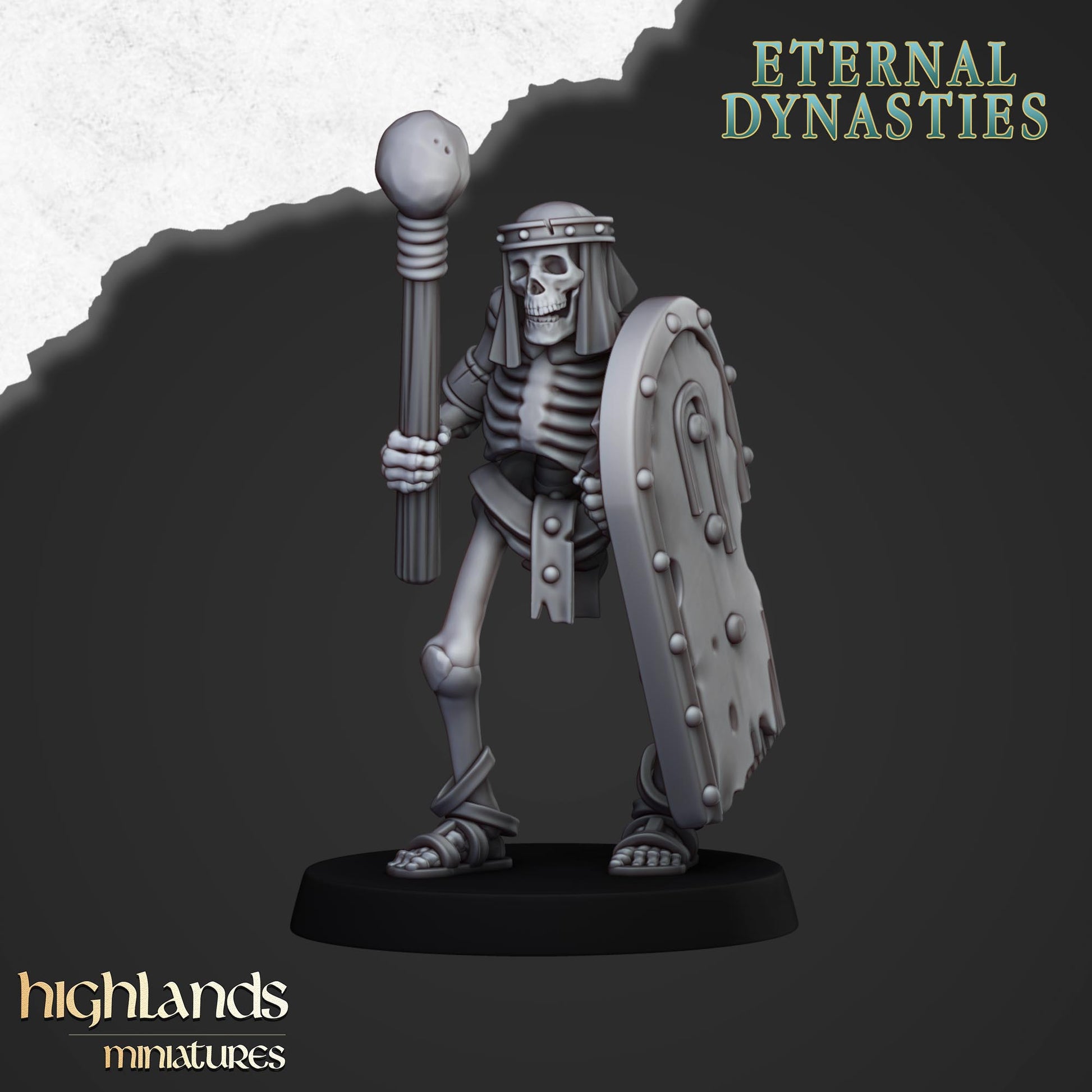 Miniatura Esqueletos Antiguos Cuerpo a Cuerpo Reyes Funerarios resina 28mm sin pintar - Drakholm