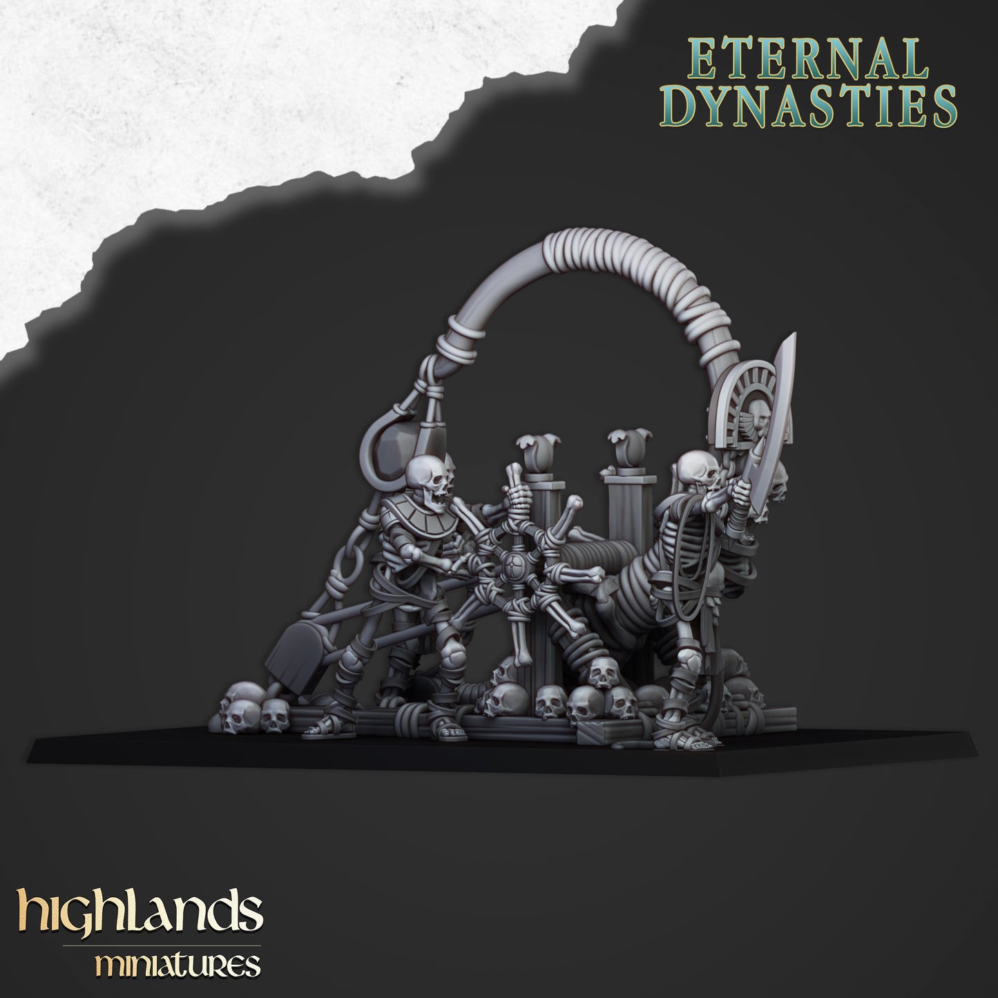 Miniatura Lanzapiedras Antiguo Reyes Funerarios resina 28mm sin pintar - Drakholm