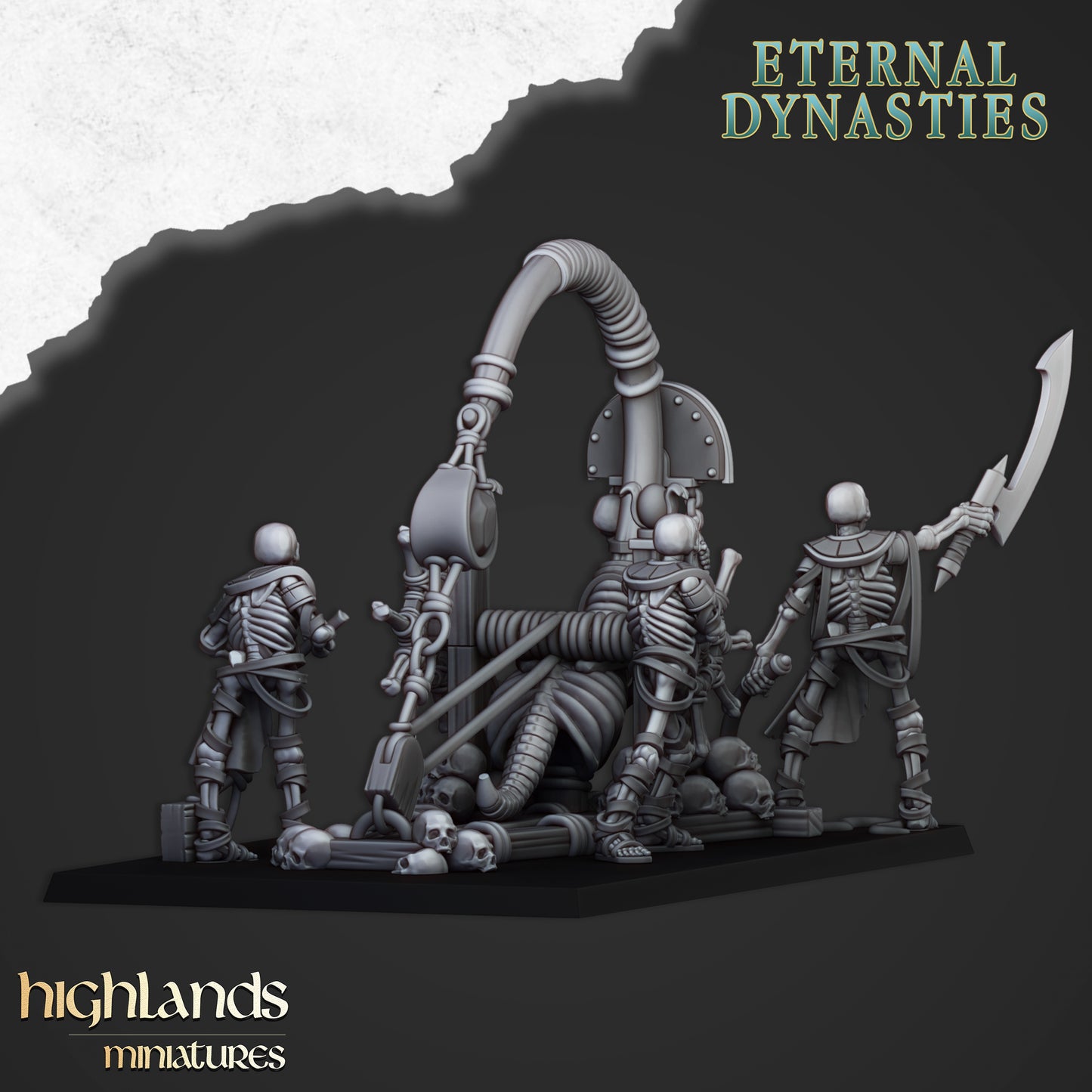 Miniatura Lanzapiedras Antiguo Reyes Funerarios resina 28mm sin pintar - Drakholm