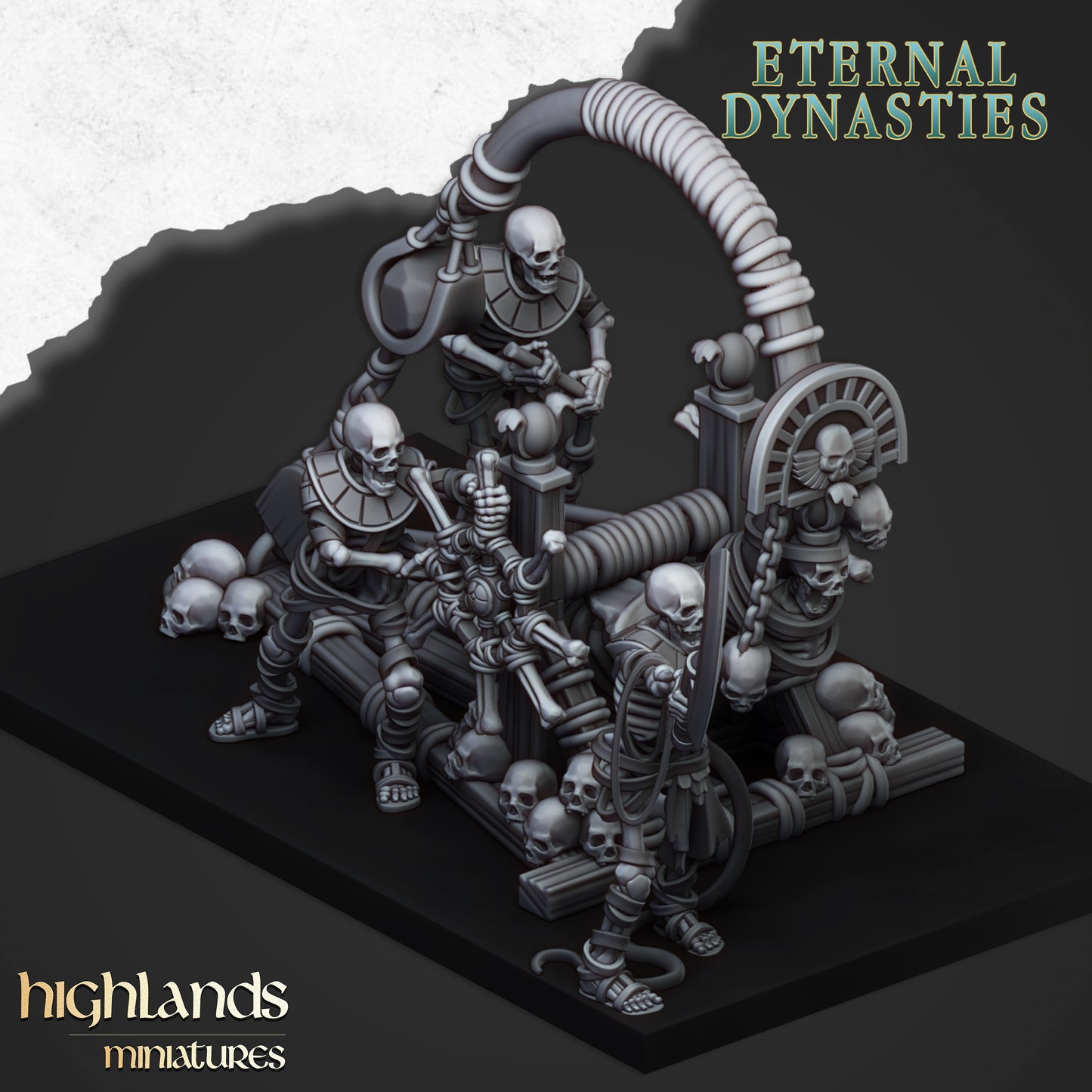 Miniatura Lanzapiedras Antiguo Reyes Funerarios resina 28mm sin pintar - Drakholm