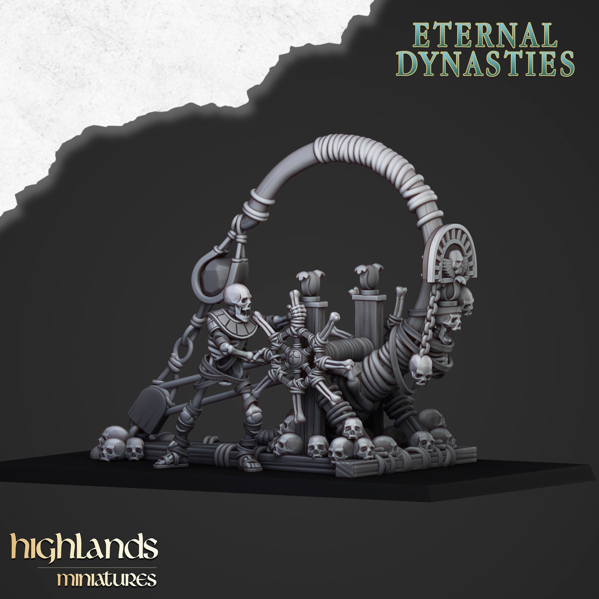 Miniatura Lanzapiedras Antiguo Reyes Funerarios resina 28mm sin pintar - Drakholm