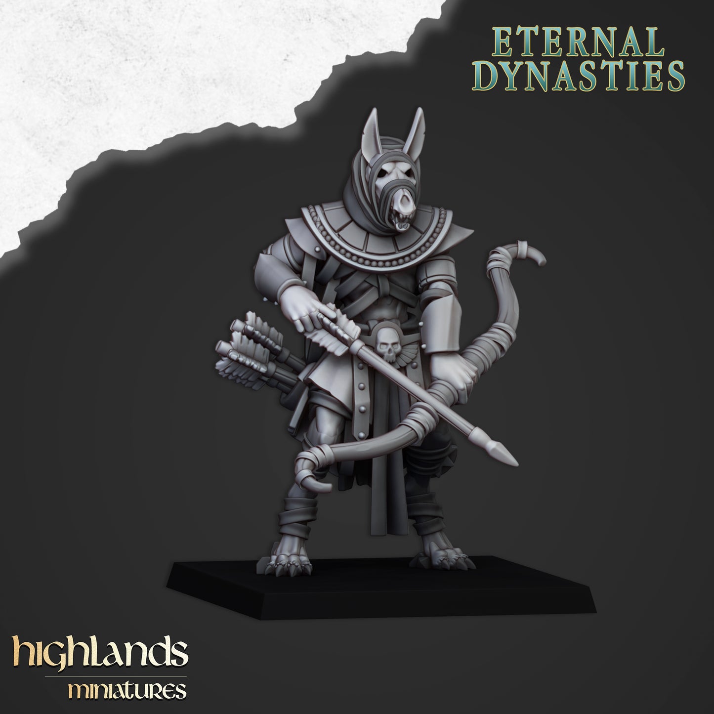 Miniatura Guardia de Anubis Reyes Funerarios resina 28mm sin pintar - Drakholm