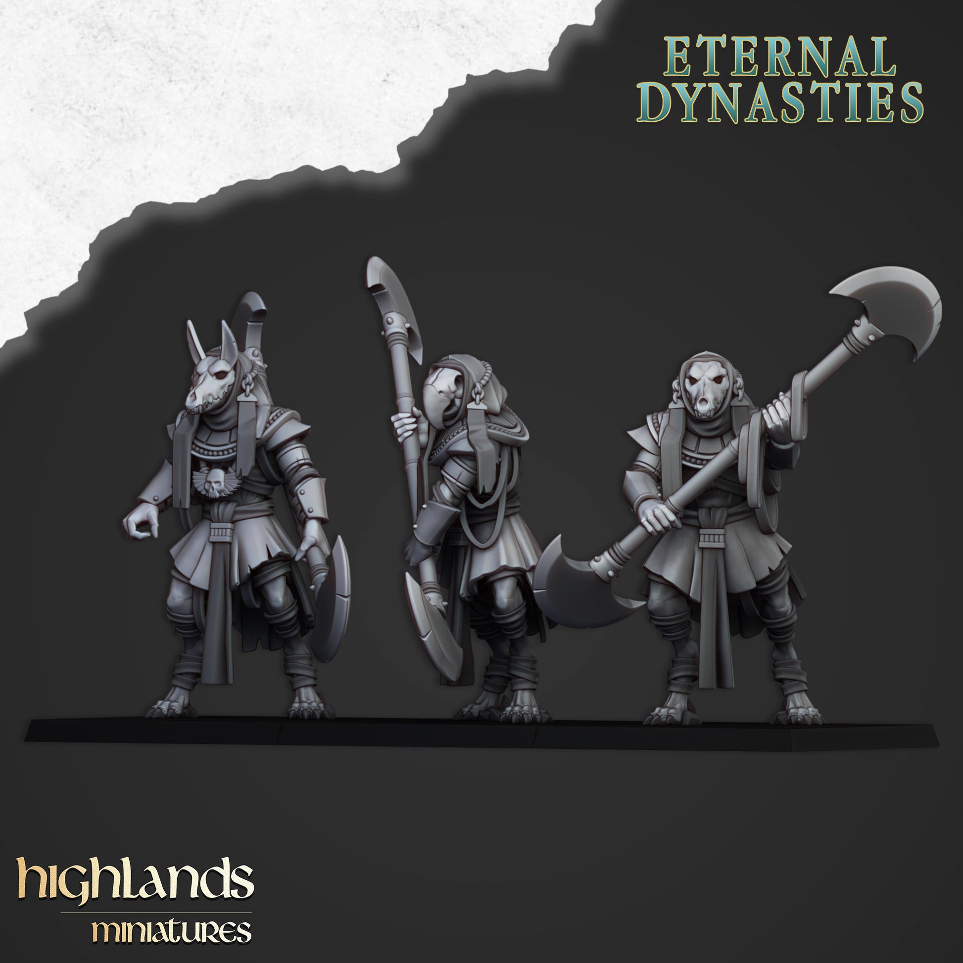 Miniatura Guardia de Anubis Reyes Funerarios resina 28mm sin pintar - Drakholm