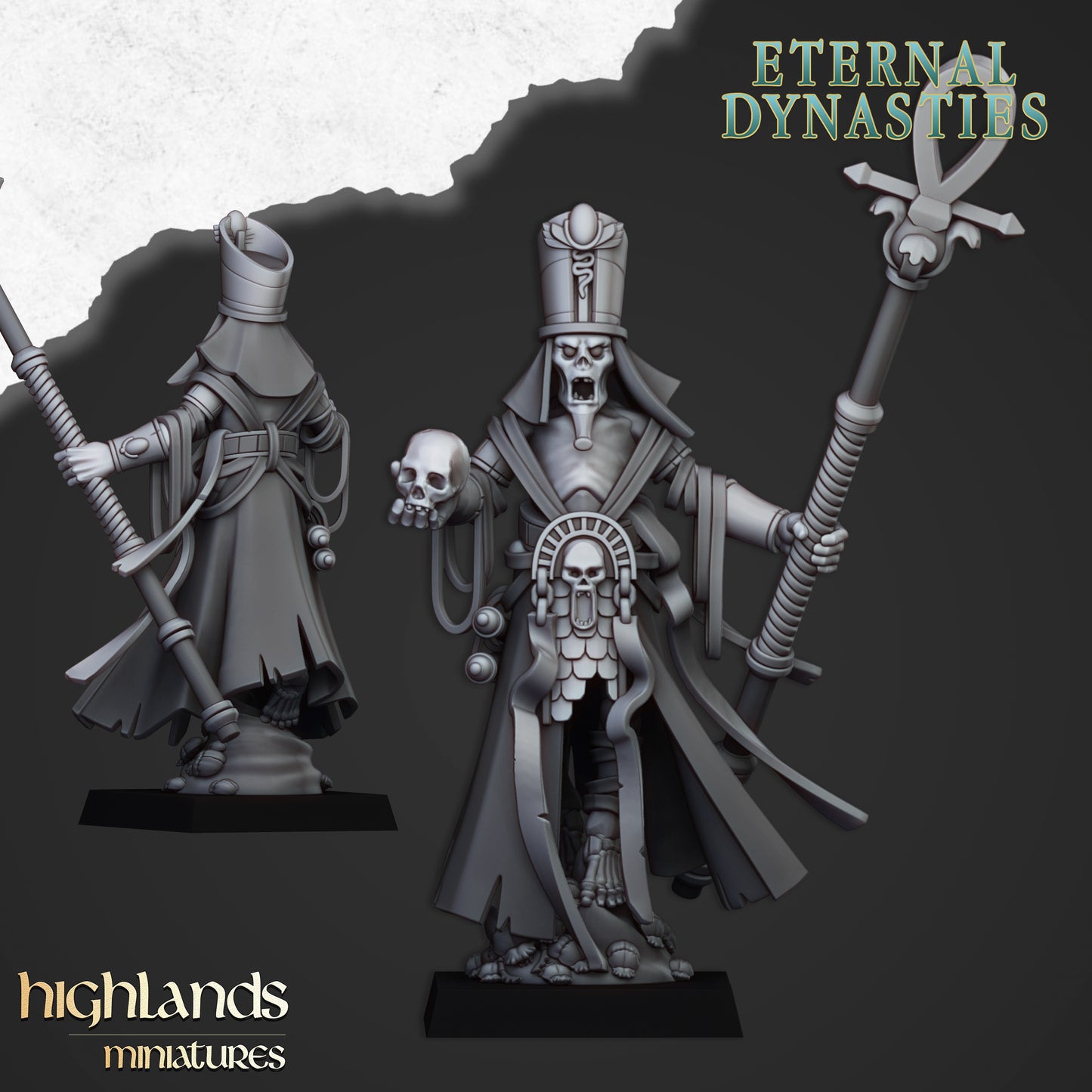 Miniatura Sacerdote Eterno Reyes Funerarios resina 28mm sin pintar - Drakholm