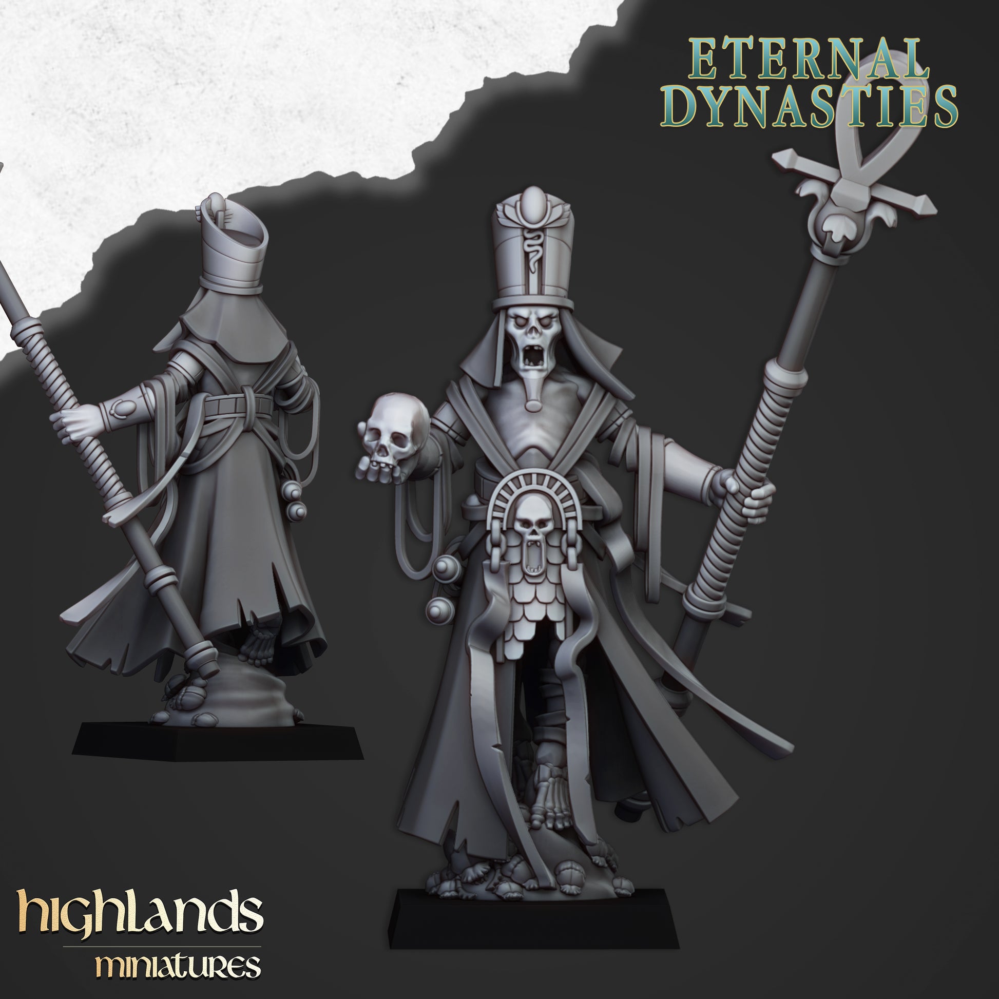 Miniatura Sacerdote Eterno Reyes Funerarios resina 28mm sin pintar - Drakholm