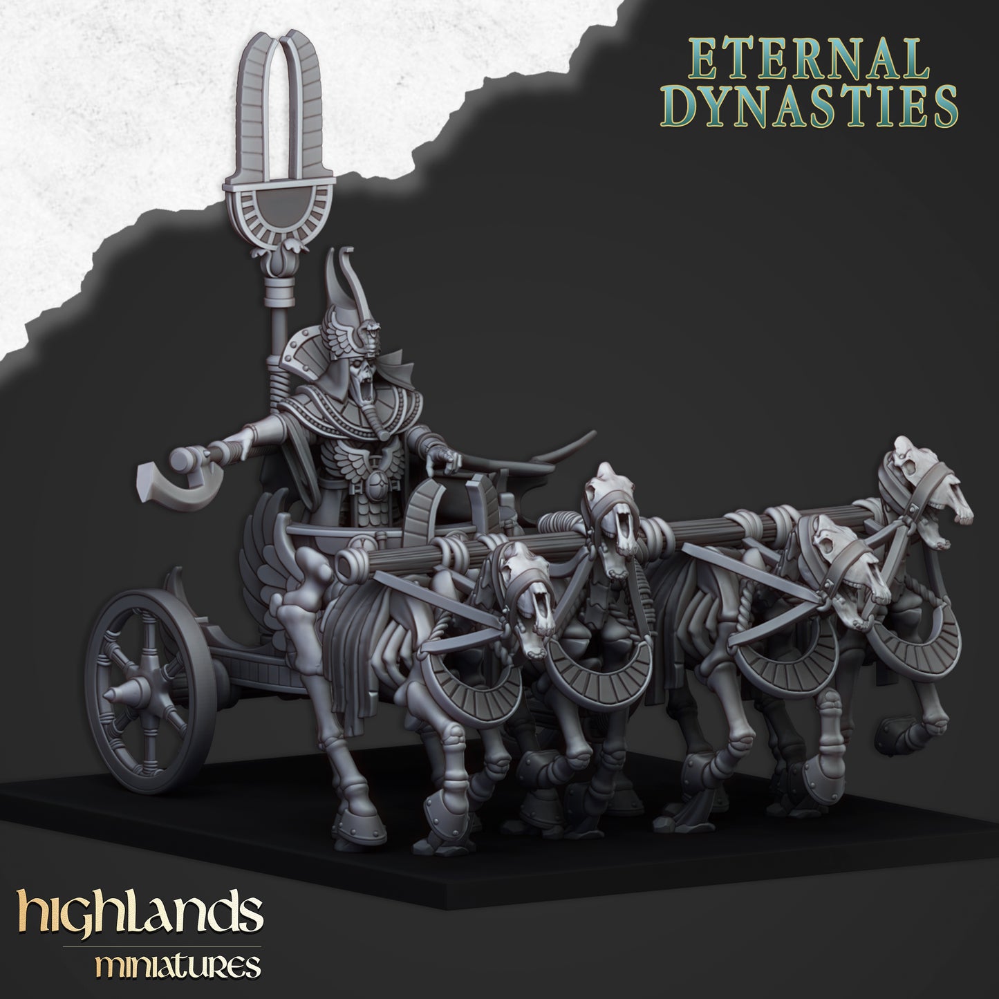Miniatura Carro del Faraón Eterno Reyes Funerarios resina 28mm sin pintar - Drakholm
