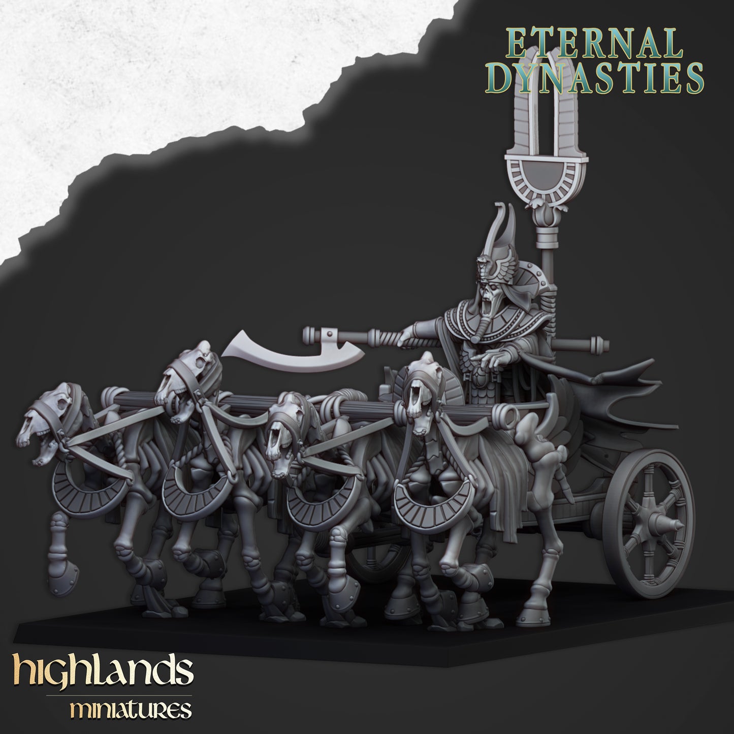 Miniatura Carro del Faraón Eterno Reyes Funerarios resina 28mm sin pintar - Drakholm
