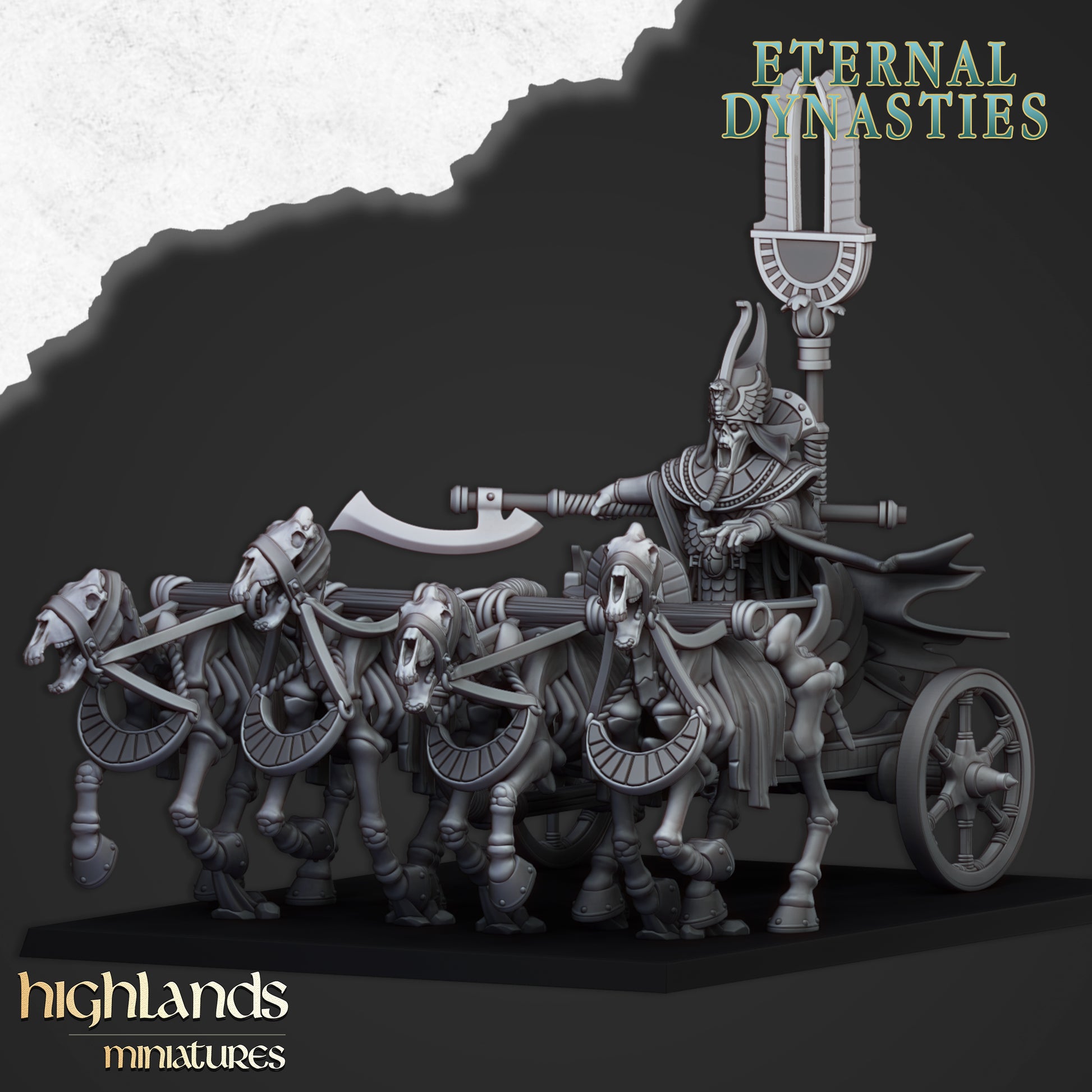 Miniatura Carro del Faraón Eterno Reyes Funerarios resina 28mm sin pintar - Drakholm