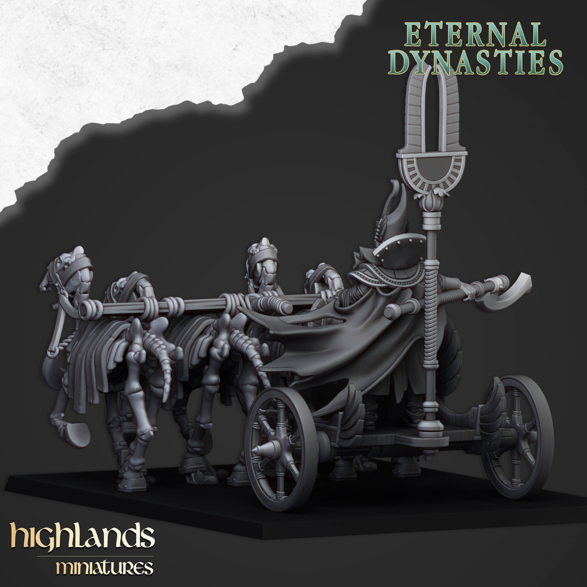 Miniatura Carro del Faraón Eterno Reyes Funerarios resina 28mm sin pintar - Drakholm