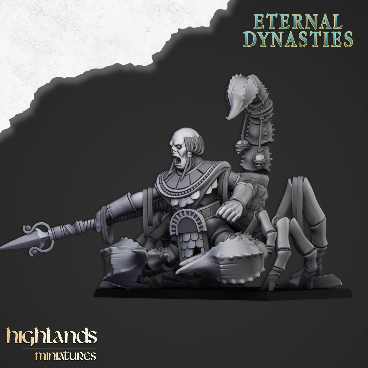 Miniatura Escorpión Eterno Reyes Funerarios resina 28mm sin pintar - Drakholm