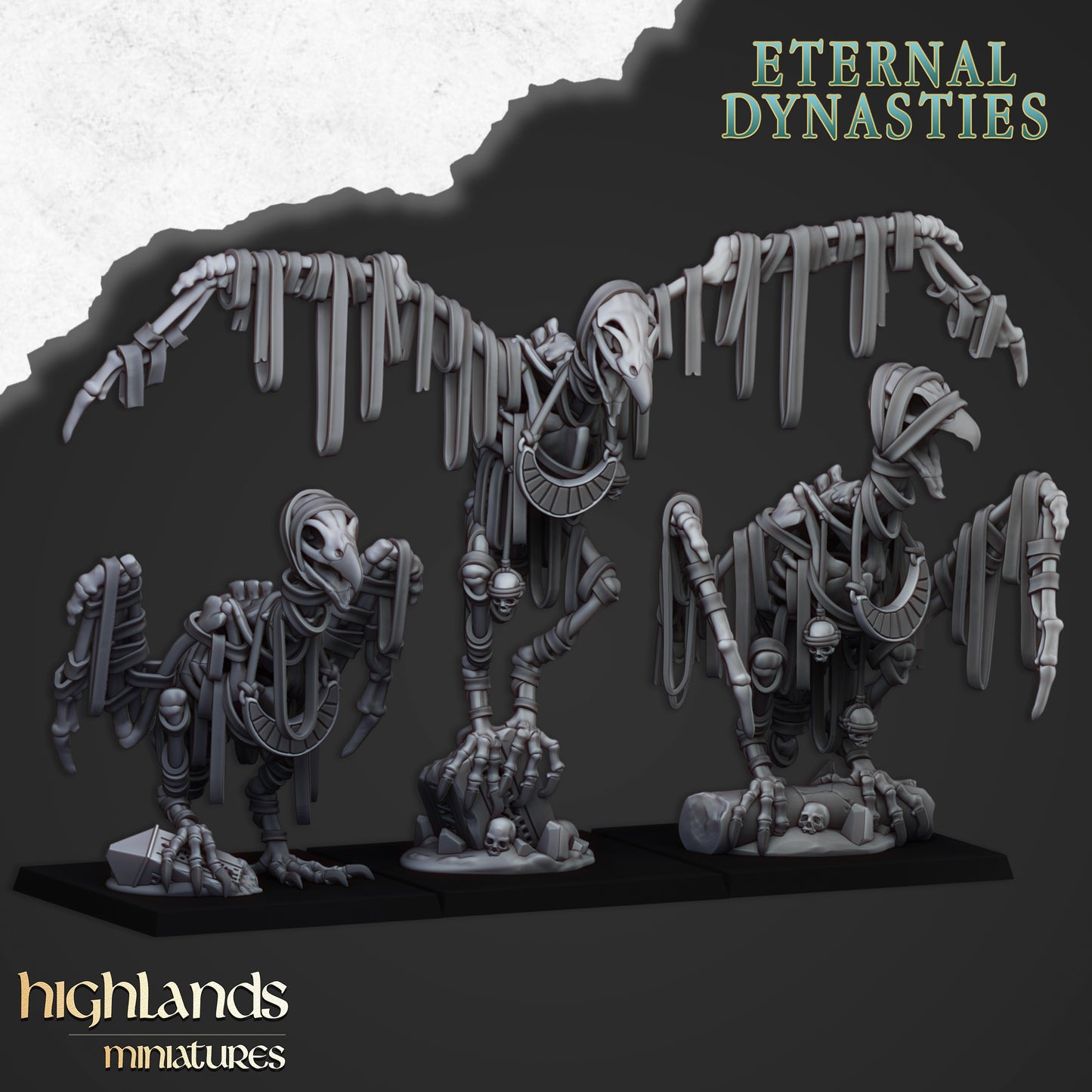 Miniatura Buitres de Arena Reyes Funerarios resina 28mm sin pintar - Drakholm