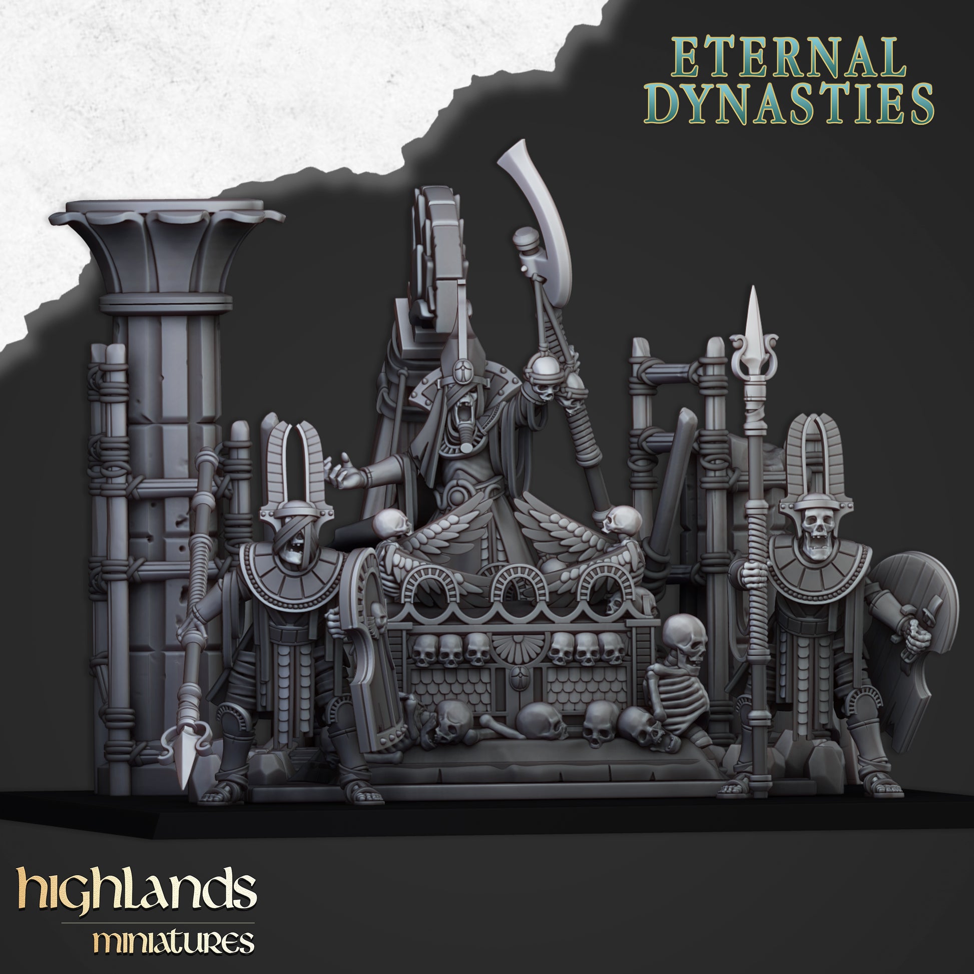 Miniatura Barco Funerario del Faraón Hundido Reyes Funerarios resina 28mm sin pintar - Drakholm