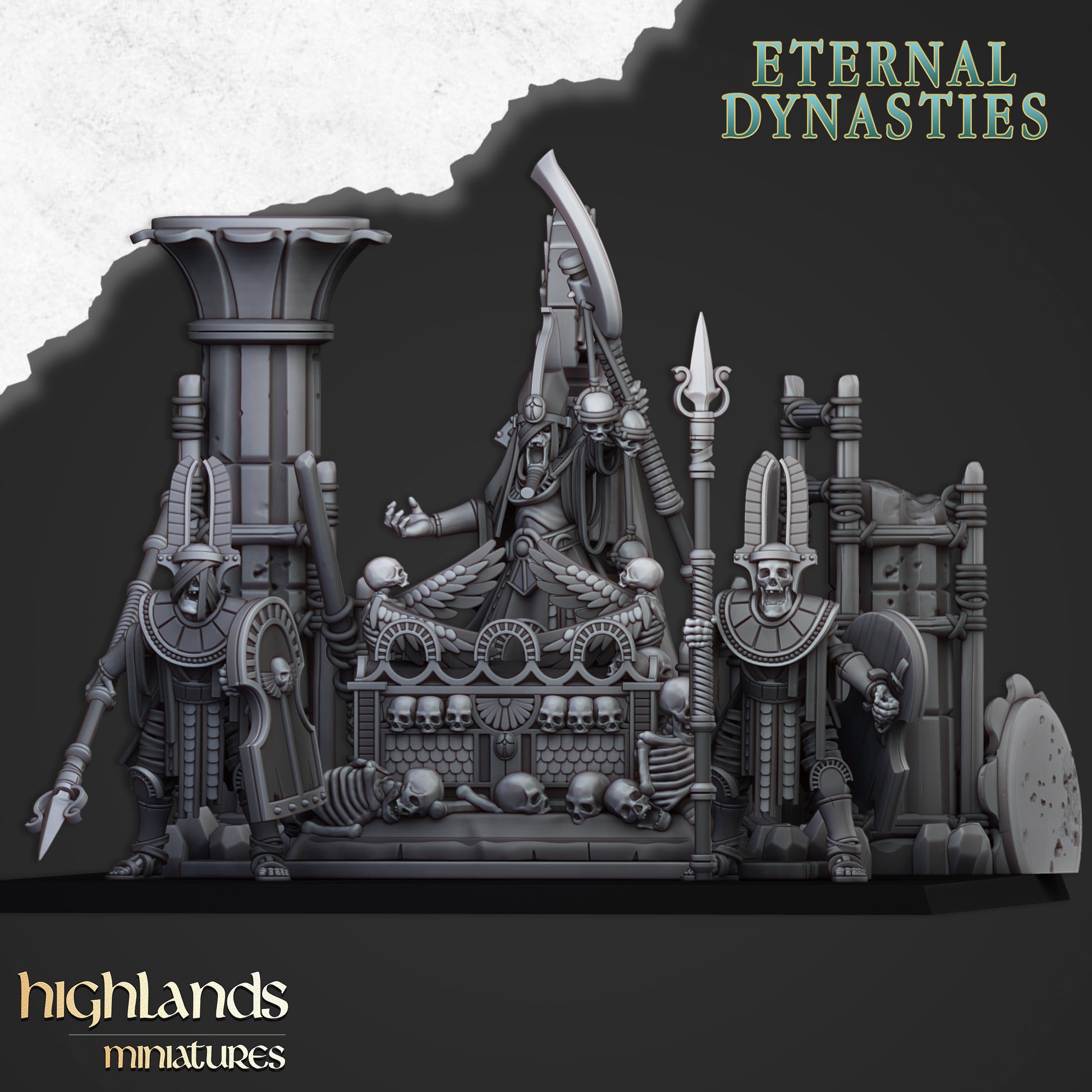 Miniatura Barco Funerario del Faraón Hundido Reyes Funerarios resina 28mm sin pintar - Drakholm
