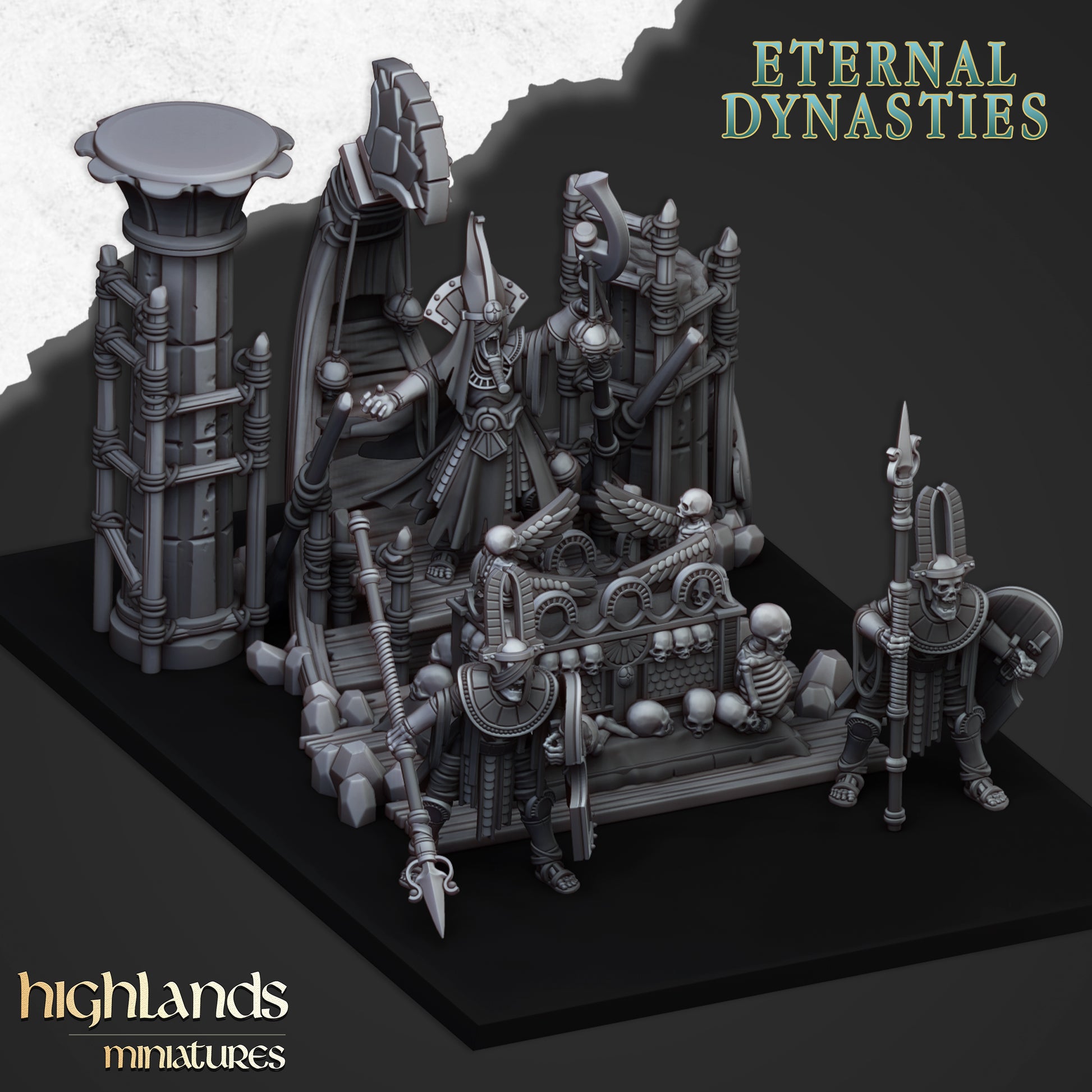 Miniatura Barco Funerario del Faraón Hundido Reyes Funerarios resina 28mm sin pintar - Drakholm