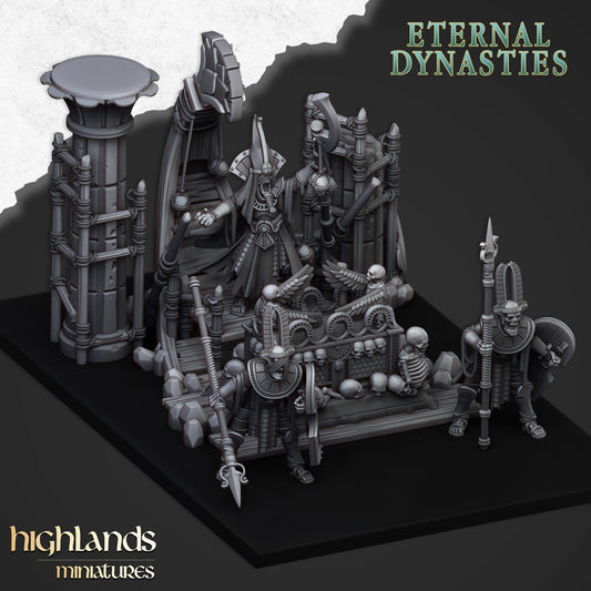 Miniatura Barco Funerario del Faraón Hundido Reyes Funerarios resina 28mm sin pintar - Drakholm