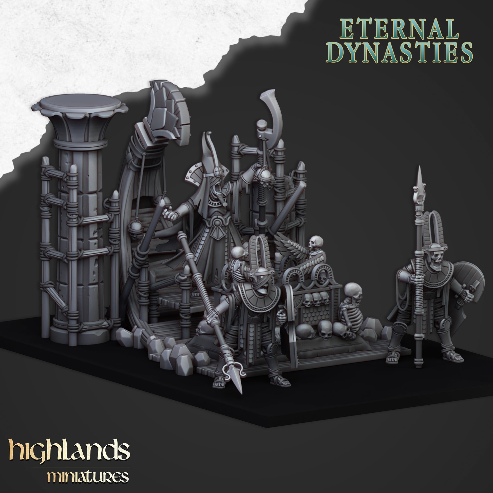 Miniatura Barco Funerario del Faraón Hundido Reyes Funerarios resina 28mm sin pintar - Drakholm