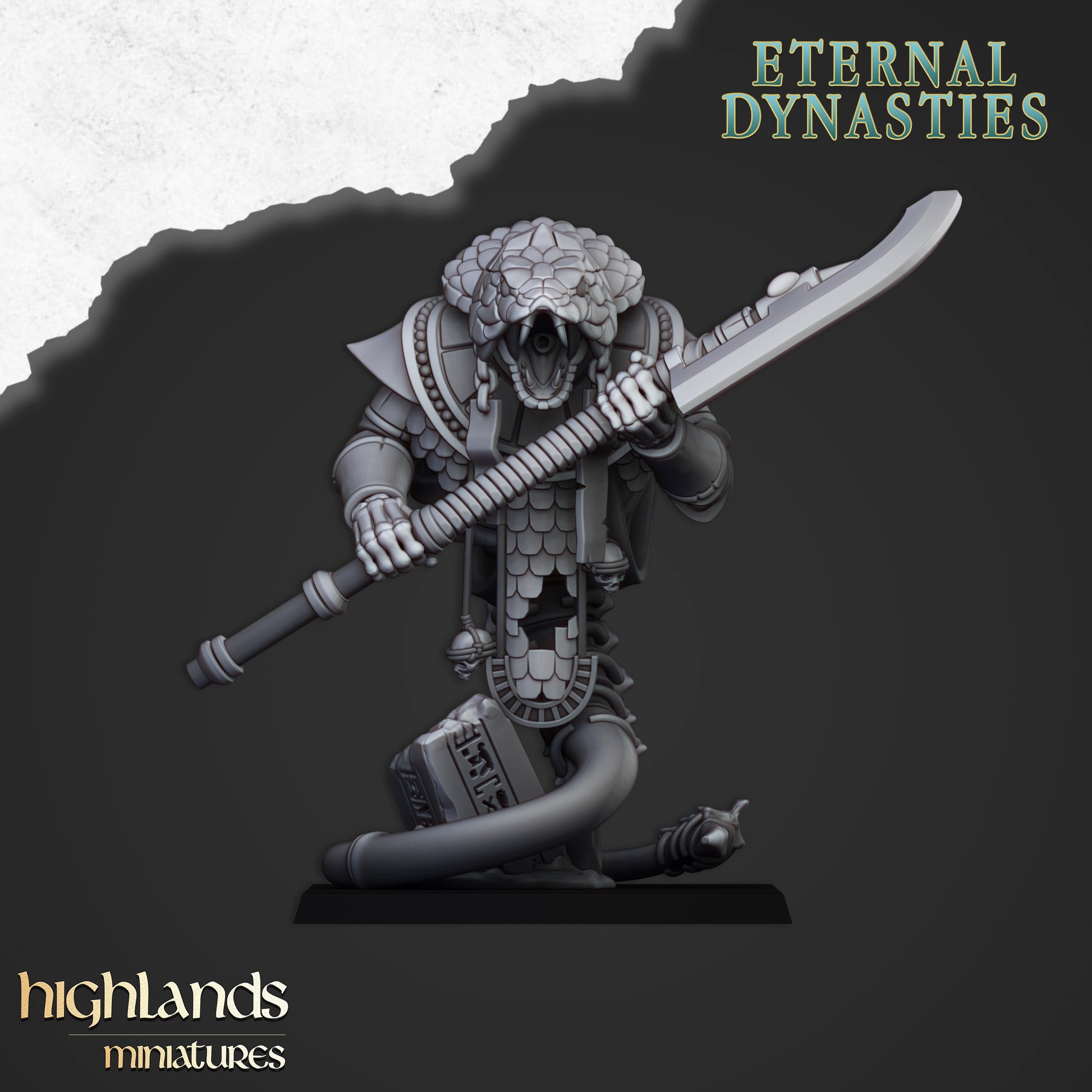 Miniatura Wadjets Cobras Sagradas Reyes Funerarios resina 28mm sin pintar - Drakholm