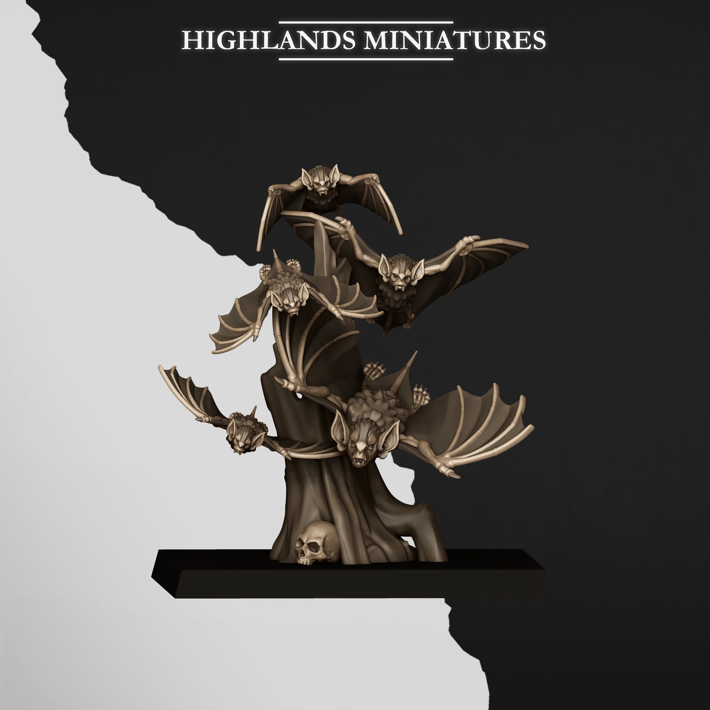 Miniatura Enjambre de Murciélagos Condes Vampiro resina 28mm sin pintar - Drakholm