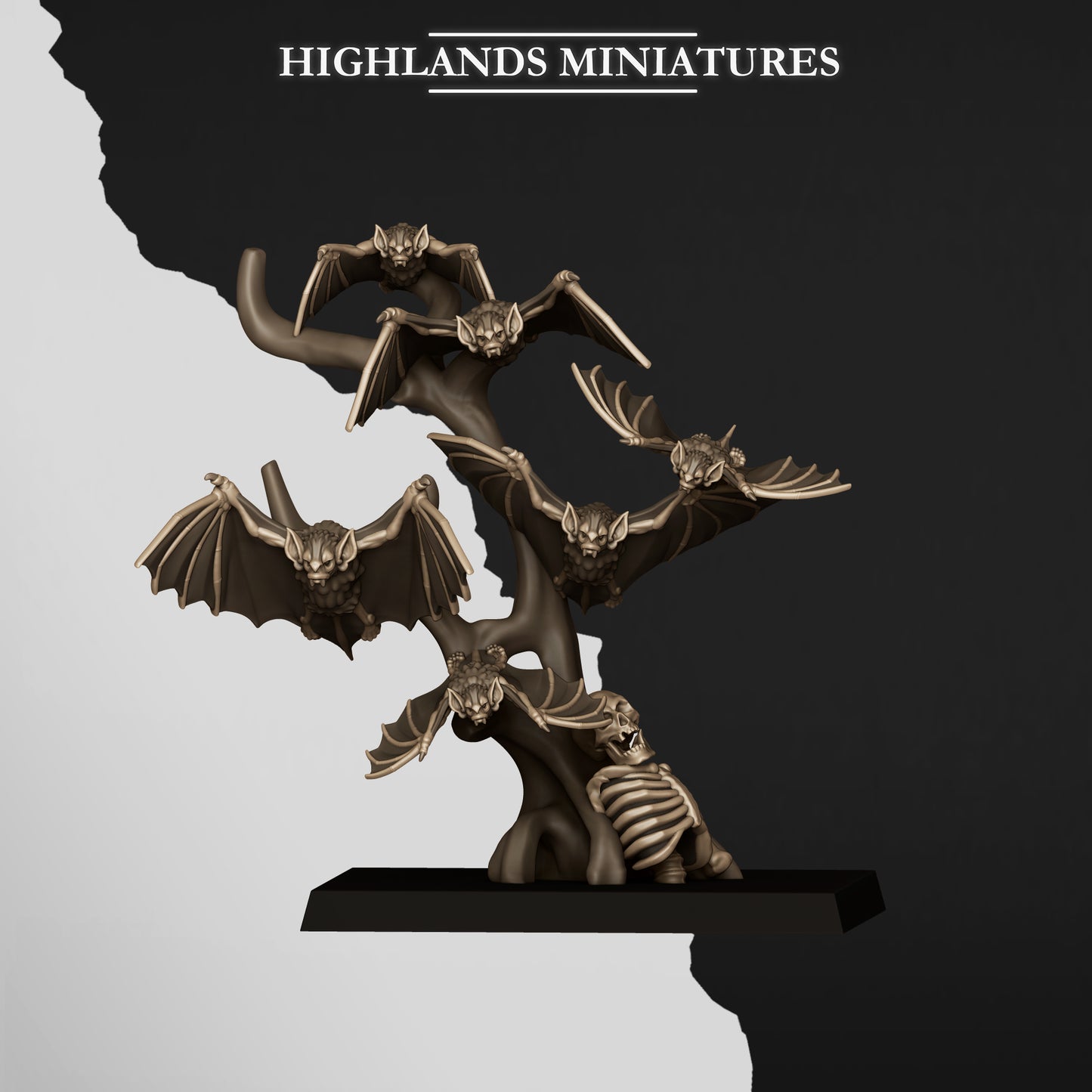 Miniatura Enjambre de Murciélagos Condes Vampiro resina 28mm sin pintar - Drakholm